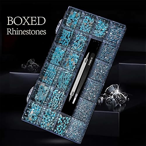 Vista 30 de 12 tipos de 600 diamantes champán + 2500 diamantes de imitación planos, mezcla de 20 estilos de parte trasera plana, manualidades, cristales