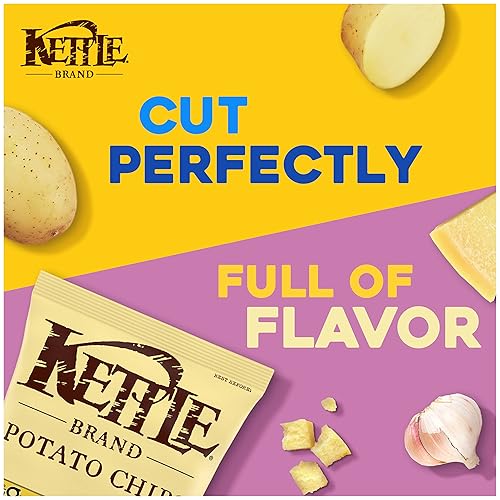 Miniatura 4 de Kettle Brand Papas fritas, papas fritas con ajo y parmesano, 7.5 onzas (paquete de 12)