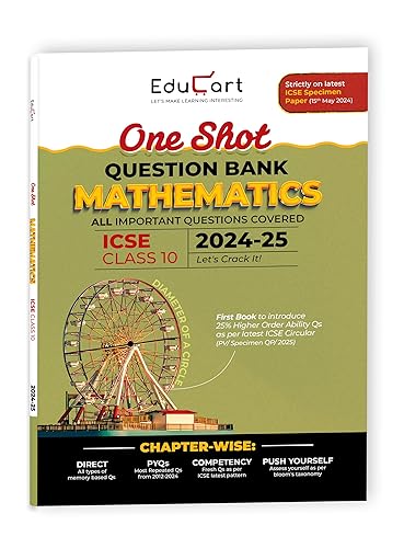 Educart ICSE Class 10 Mathematics One Shot Question Bank 2025 for 2024-25 Exam