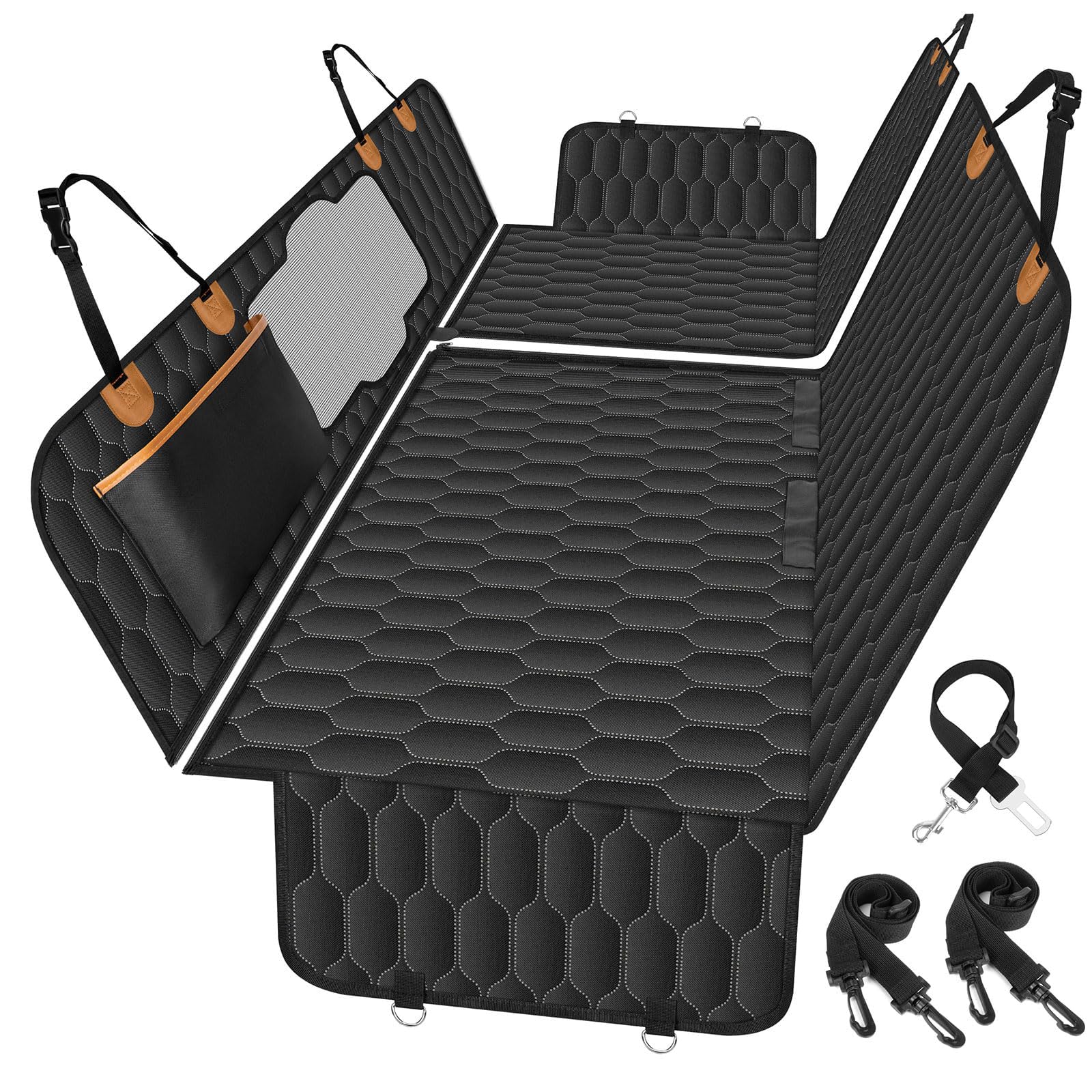 Coprisedile Posteriore Auto per Cani per Renault Kadjar/Scenic/Rafale/Symbioz, Telo Posteriore Auto per Animali Domestici, 600D Oxford Impermeabile Protezione per Sedile per Animali,B