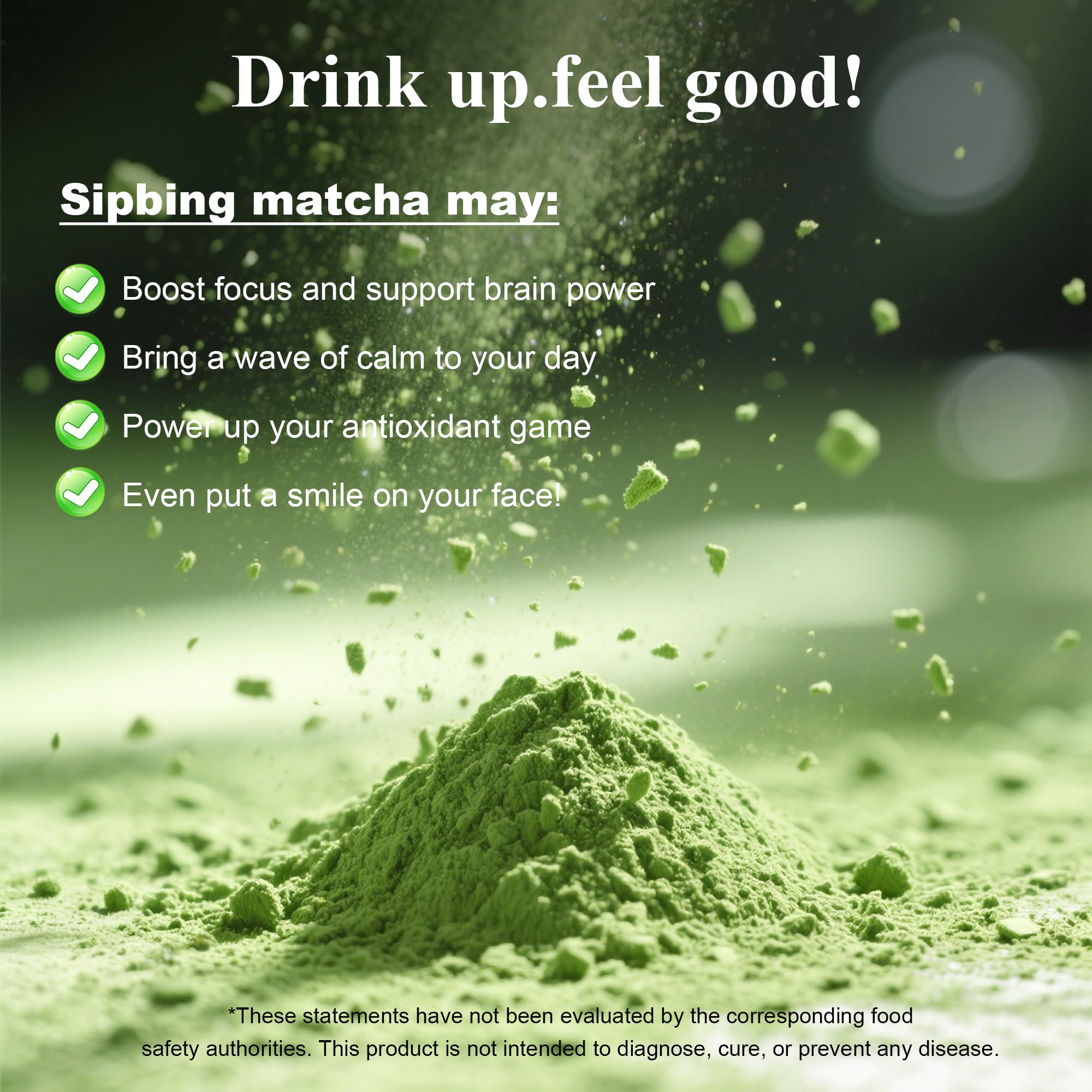 Premium Culinary Grade USDA-Certified Organic Matcha 100 Pure Green Tea Powder Perfect for Lattes Smoothies Desserts and Baking — view 6