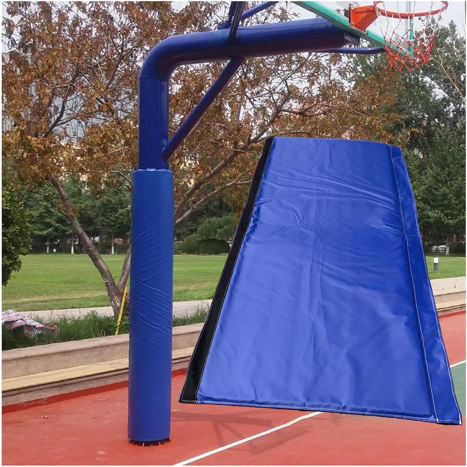 Basketball Pole Pad Pole Wrap Safety Bumper Pad for Basketball Player Protection, Basement Round Pole Padded Covers, 4' 5' 6' 7' Tall(H 5ft,Dia 7 Inch)