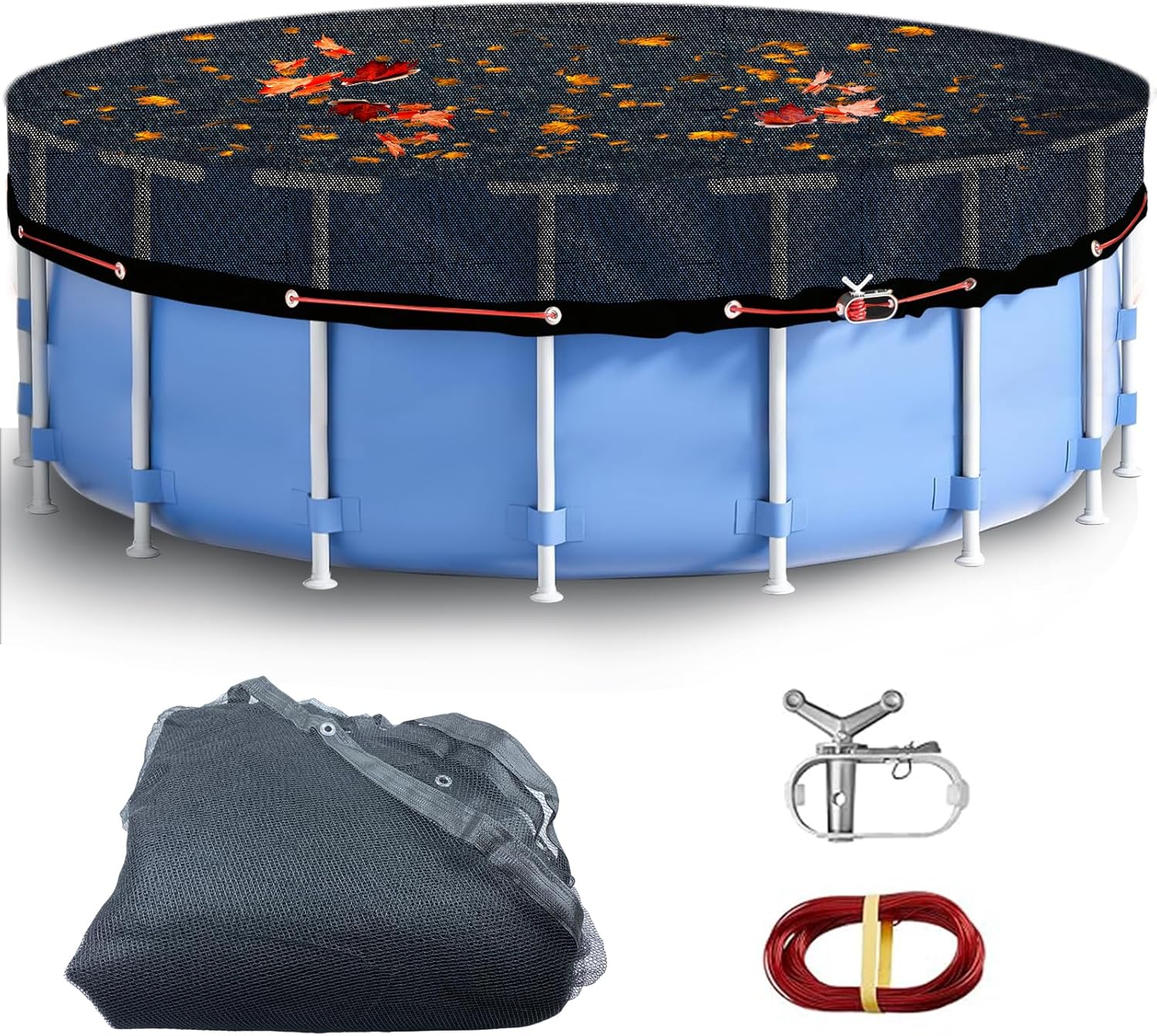 Pool Leaf Net Cover 18 Ft Round Above Ground, Durable