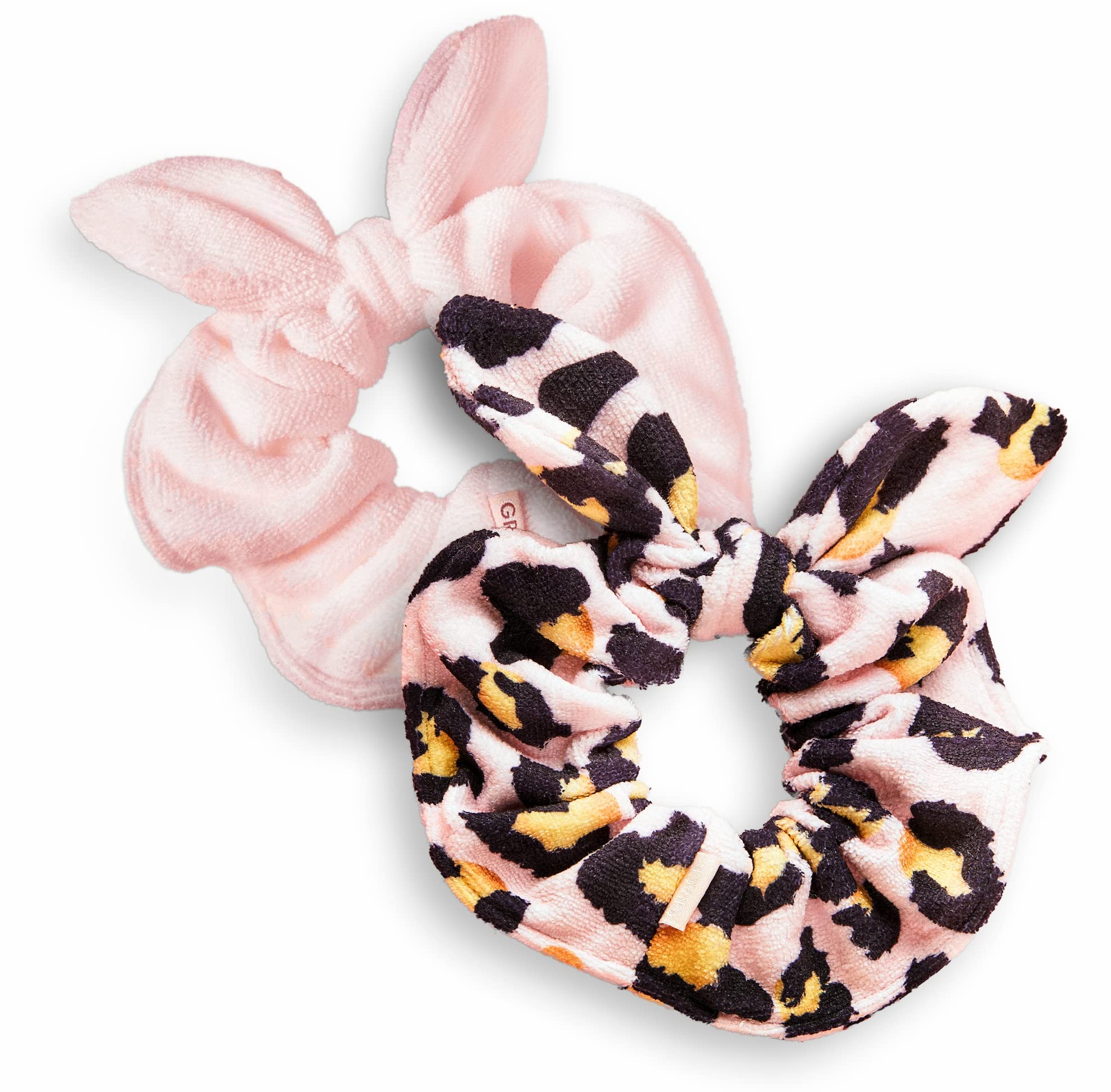 GRACE & COMPANYPlush Hair Scrunchies - Ultra Soft, Friction Free, Breathable, Absorbent Hair Drying Scrunchies-Lucie
