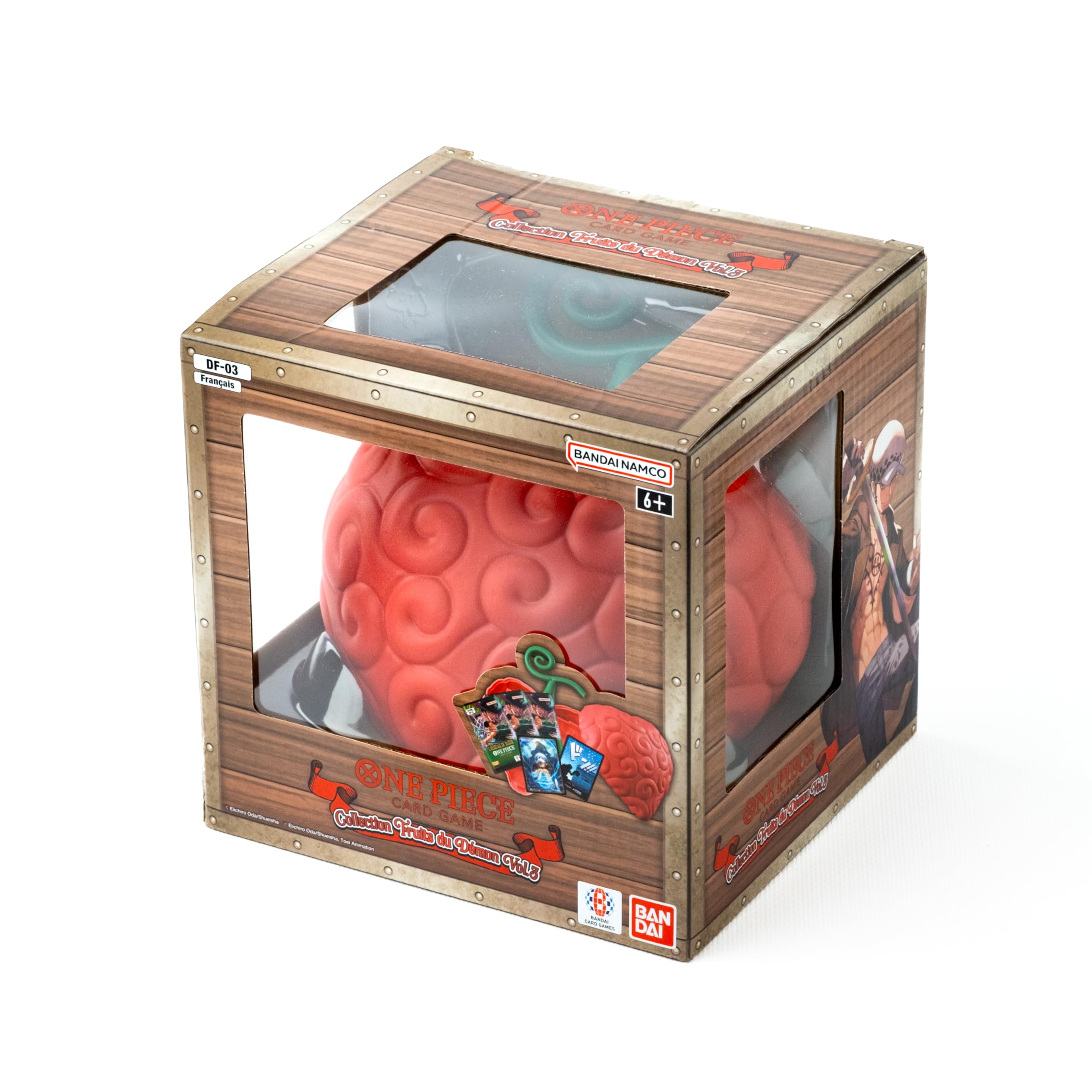 Asmodee - One Piece: Devil Fruit Collection 3 - Bandai - Cofanetto carte collezionabili a forma di frutto del Bisturi - 3 booster inclusi