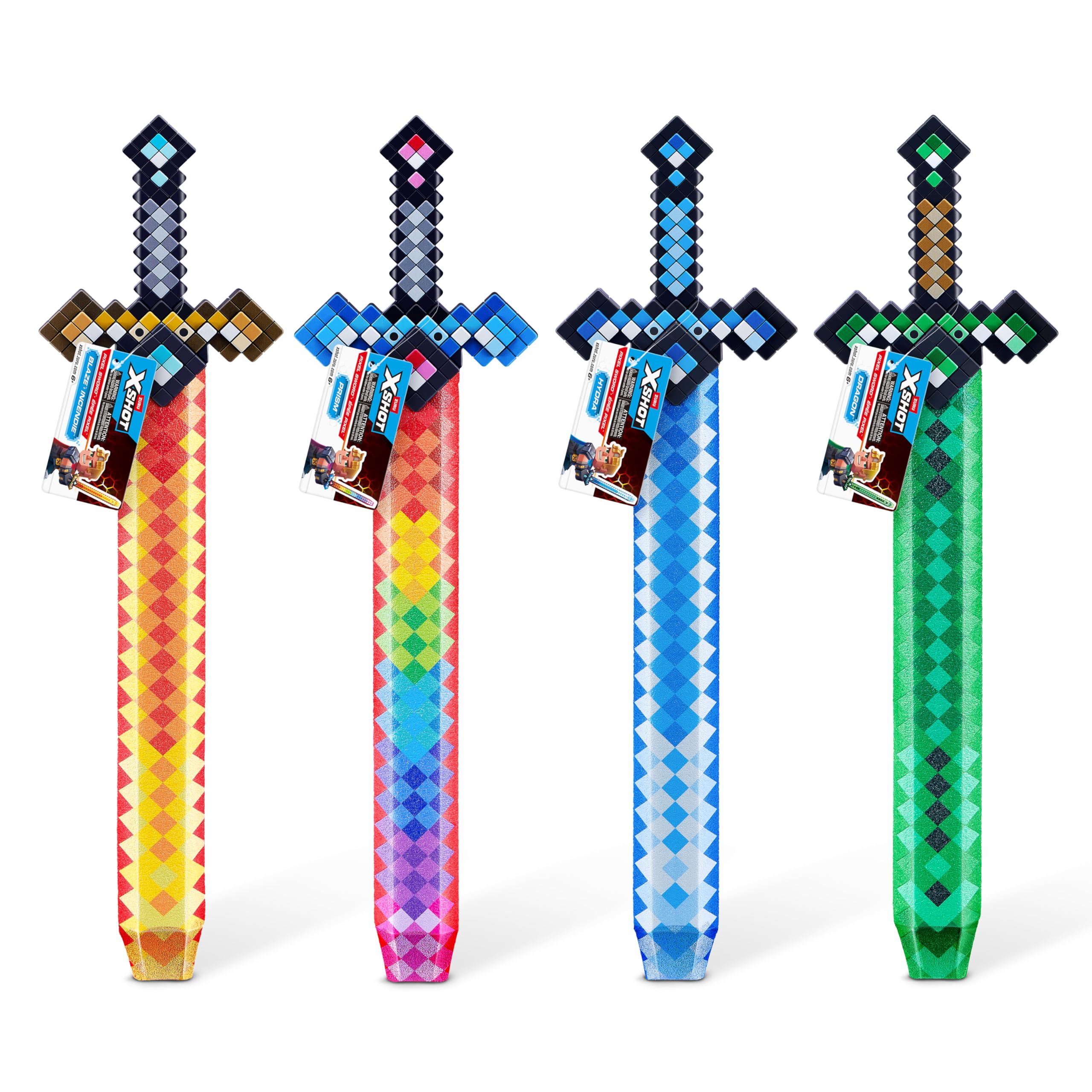 XSHOT Role Play Pixel Sword by ZURU – Foam Sword with Pixelated