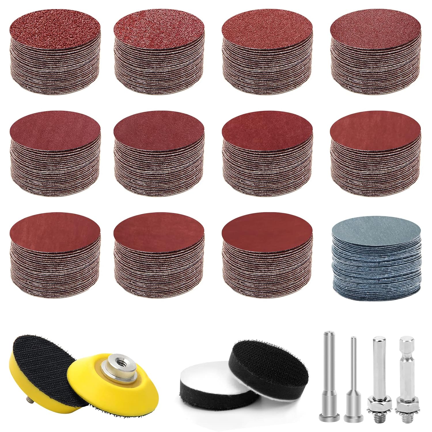 300+8 Pcs Sanding Discs Pad Kit, Windspeed 2 Inch Die Grinder Sanding