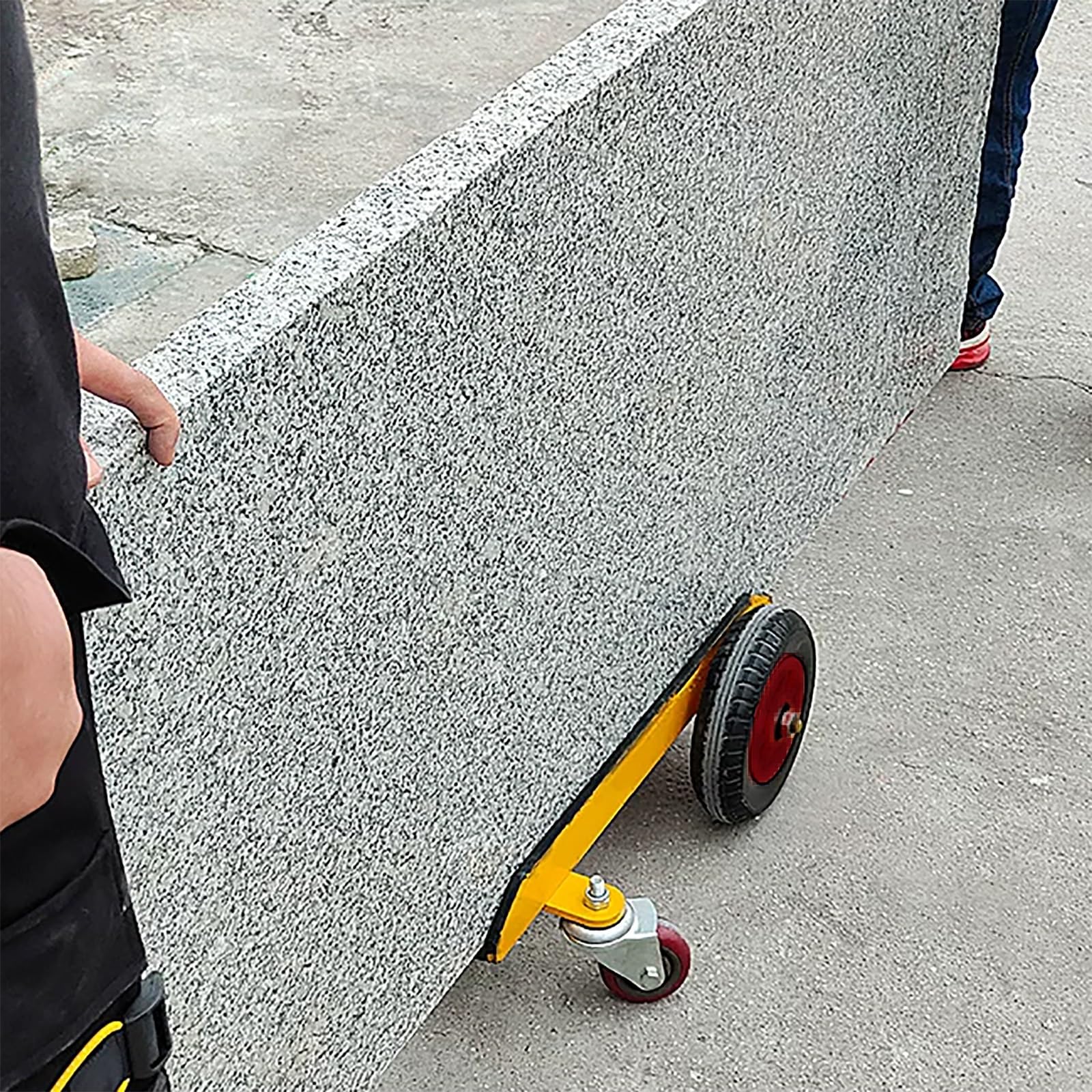 Carro para Transportar Paneles con Ruedas con Freno | Carro para Puertas y Contrachapado, Capacidad de Carga de 500 kg, con Almohadilla Antideslizante(Channel width 8.5 cm)