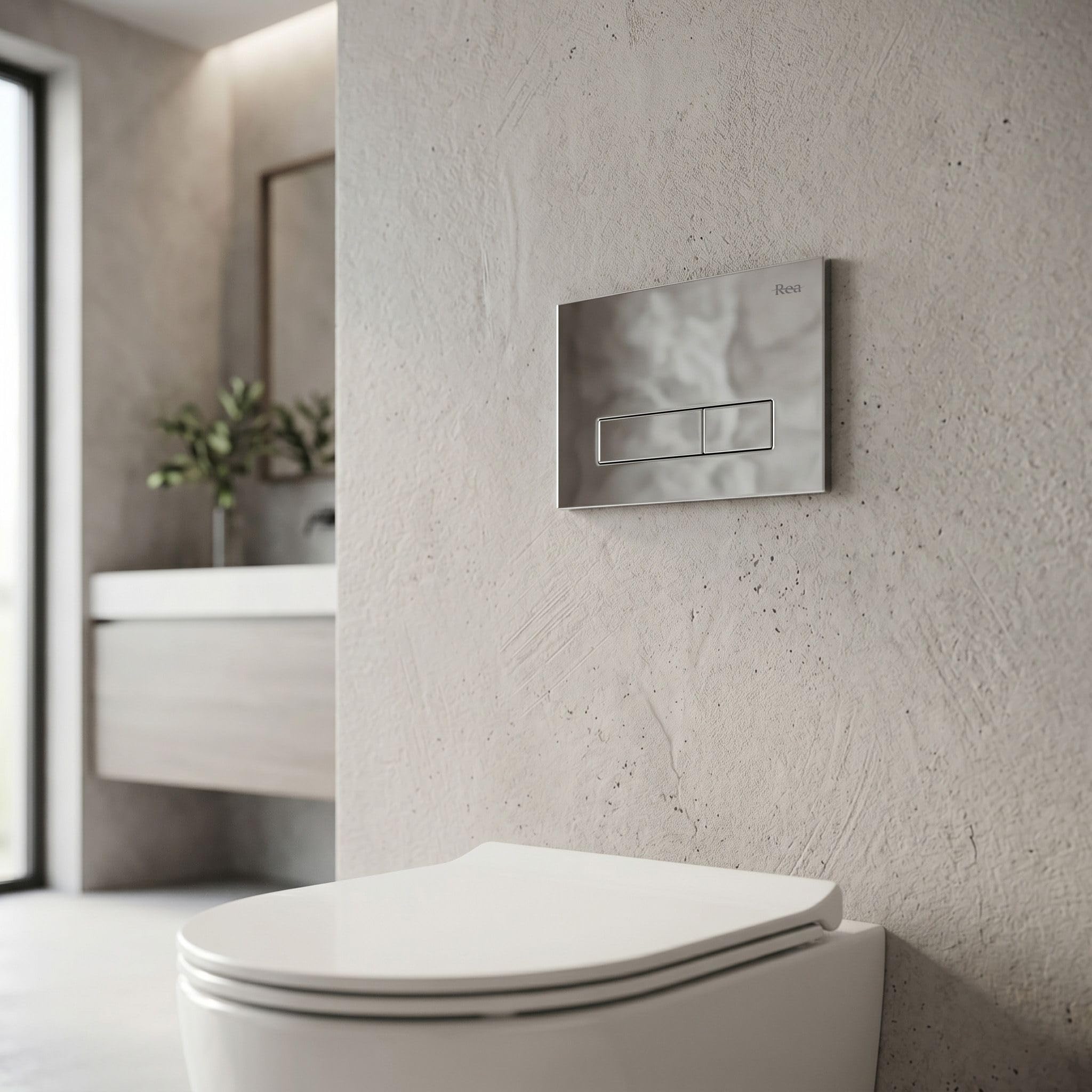 Rea - Stelaż Zestaw Podtynkowy Slim 024n Do Mis Wc Z Przyciskiem Hd Chrom - 22x35,2x106,2 cm