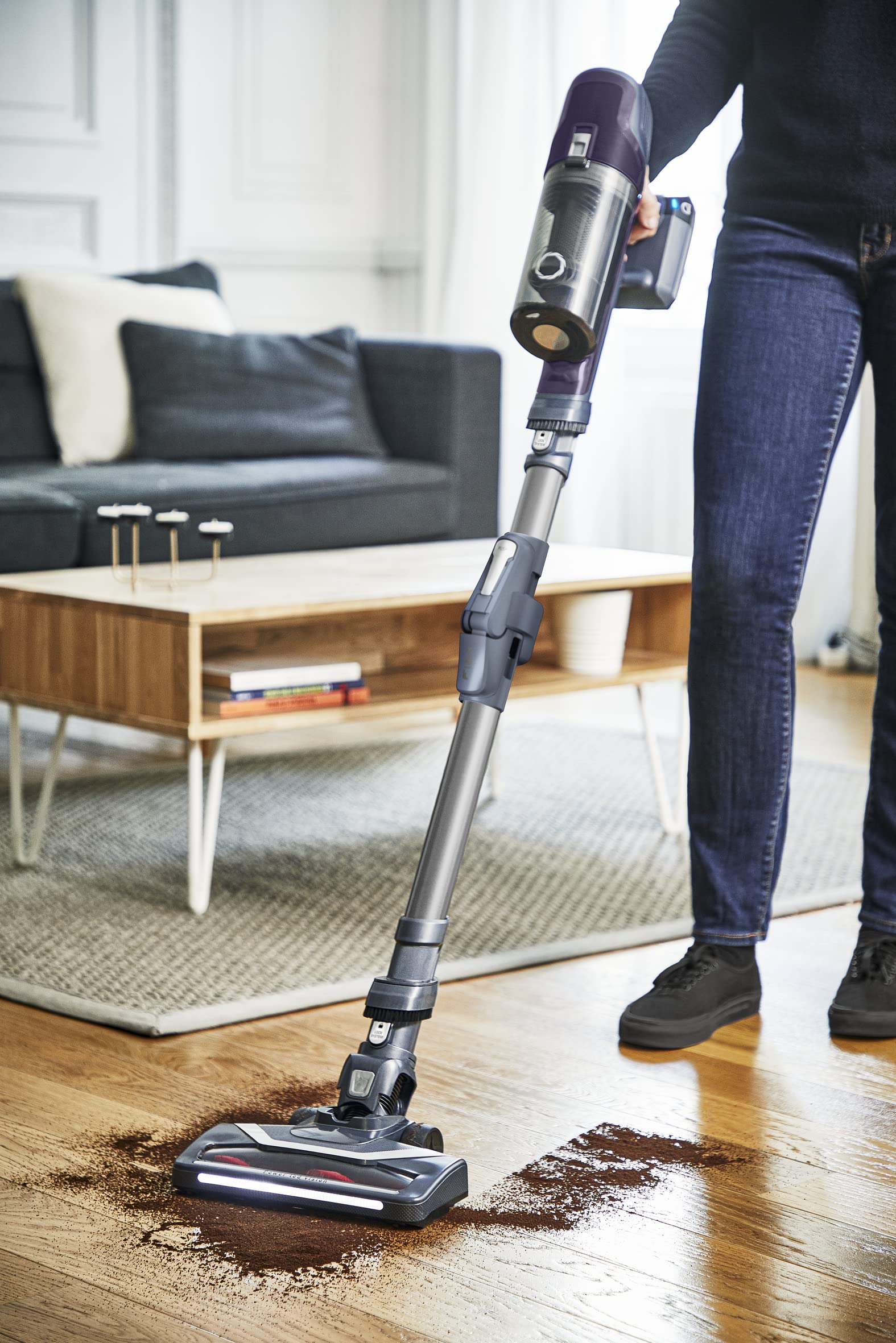 Rowenta X-pert 6.60 Allergy Care RH6848,Aspiradora escoba sin cable 3 en 1, tubo Flex, autonomía de 45 minutos, 3 velocidades, modo Eco, gatillo Boost, versátil ligera y portátil (Reacondicionado)