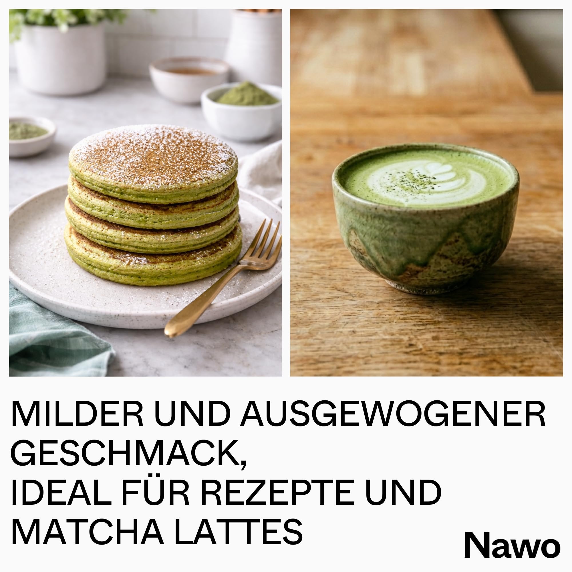 Bio Matcha Tee für Baristas – 250 g, 500 g & 1 kg – 100% natürliches Grüntee-Pulver, ideal für Matcha Latte, ohne Zuckerzusatz & Konservierungsstoffe, für Cafés – NAWO® Routines (1kg)