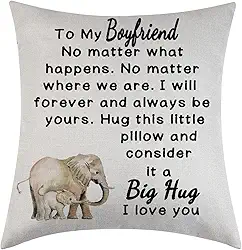 Lembrete de capa de travesseiro de namorado, presente de aniversário para namorado, presente de dia dos namorados para ele