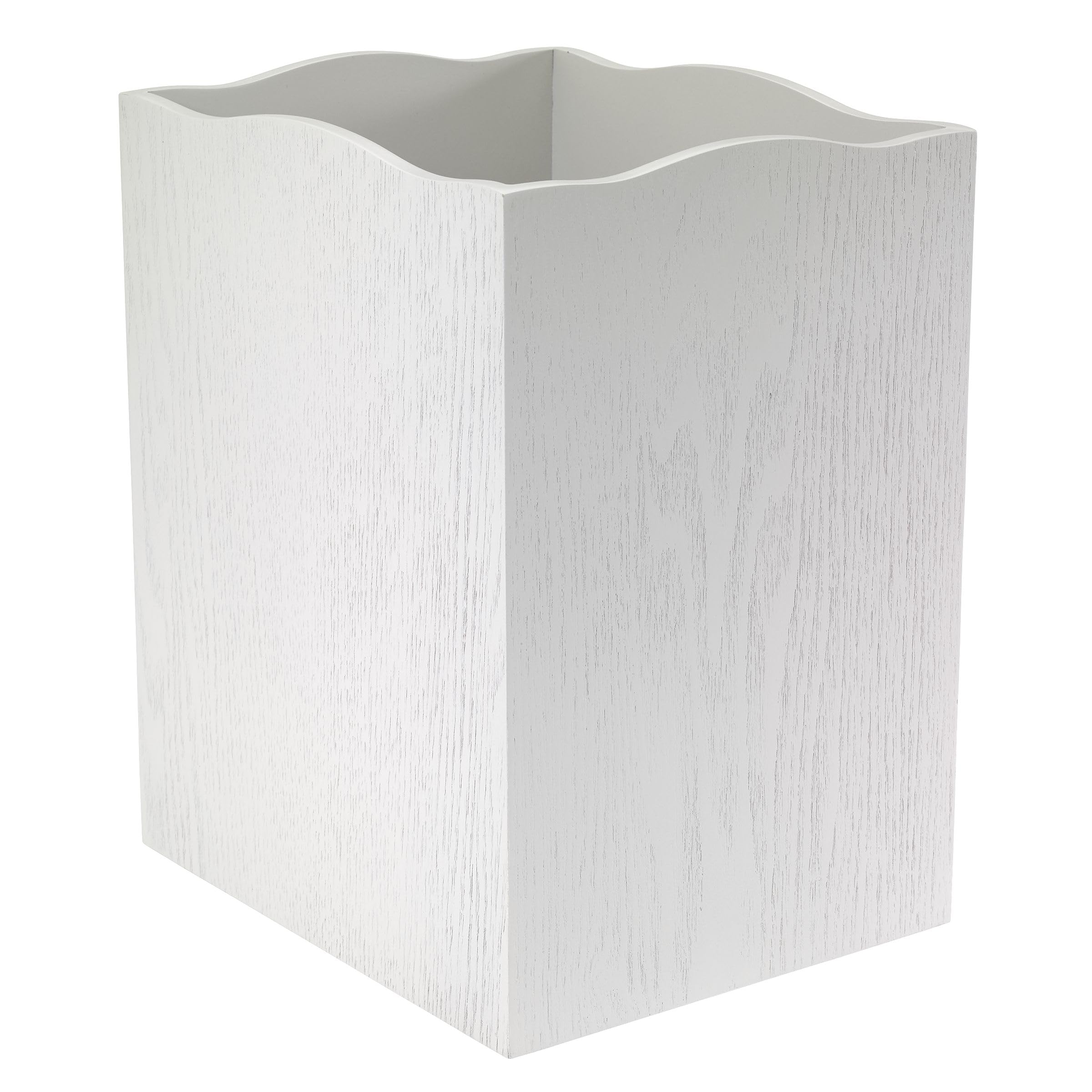 Avanti Linens Cestino Rifiuti Drift – Design A Coste, Ceramica, Collezione Drift, 25,4 Cm H