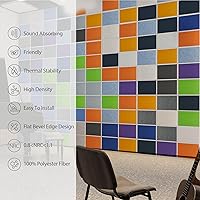 Vista 5 de 12 Pack Acoustic Panels Self Adhesive Sound Proof Foam, High Density Sound Acoustic Panel, 16X12X0.4 Inch 4:3 Rectangle Panels in Home, Office