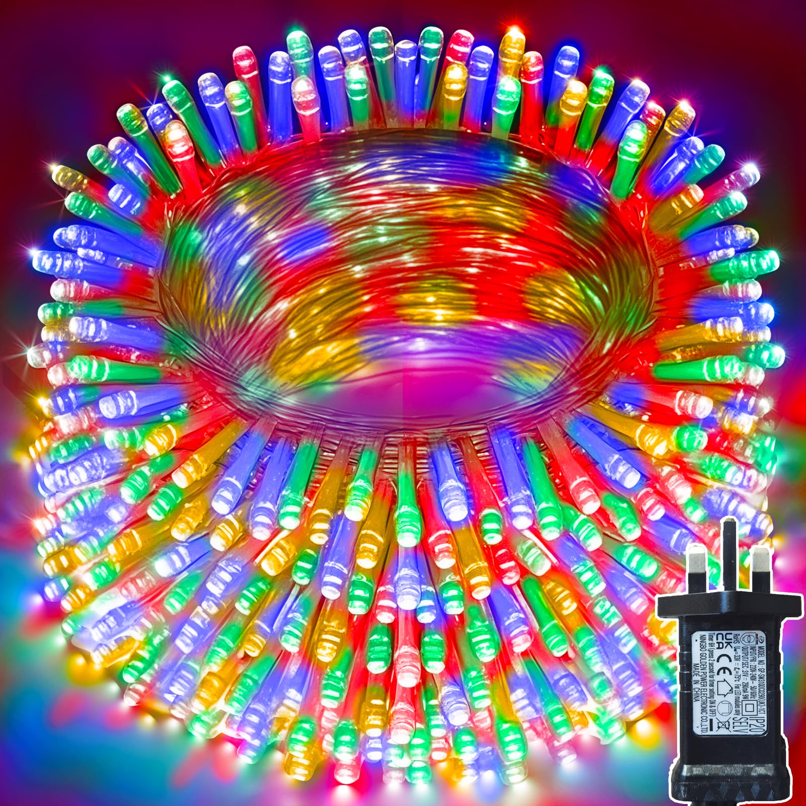 KRYVTHOS 900 Led String Lights Outdoor Indoor, Christams String Lights Waterproof 8 Modes & Timer, Fairy Lights Plug in for Bedroom, Weeding, Patio, Party, Holiday,Christmas Decor(Multicolor)