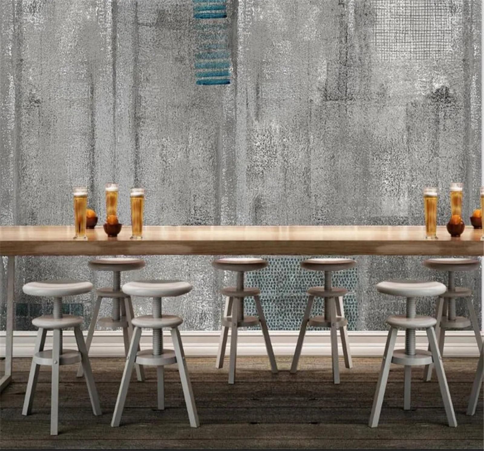 Tzxztt Minimalist Retro Concrete Wall Industrial Style Workwear Modern 3D Wallpaper Premium Textured Silk Neutral Tones Material Ideal for Living Room Bedroom-400cm×280cm