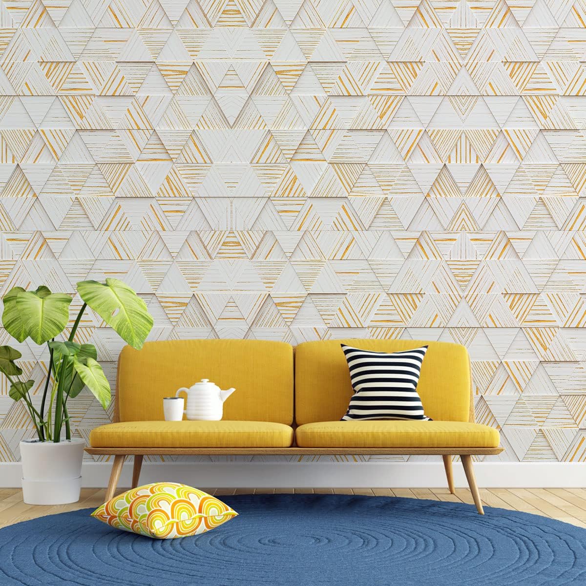 Unique Graphics 3D Triangle Self Adhersive Wall Paper for Home Kitchen Living Room and Bedroom | 41 Cm X 244 Cm | (B0D39H7CVC) Amazon Price History, Amazon Price Tracker
