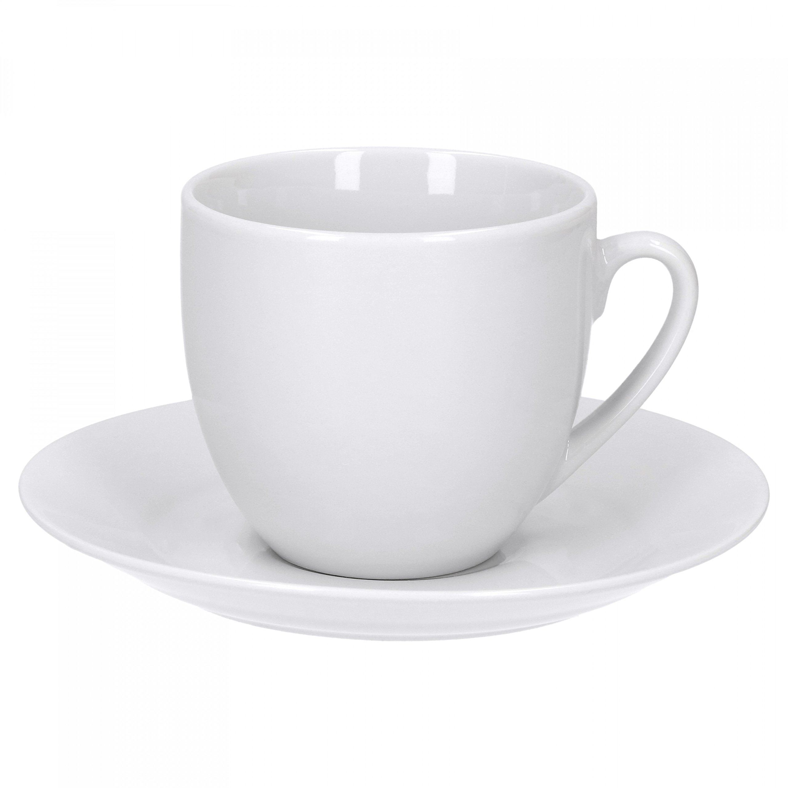 Van Well Geschirrset Kaffeeservice für 6 Personen Porzellan Spülmaschinenfest Mikrowellengeeignet
