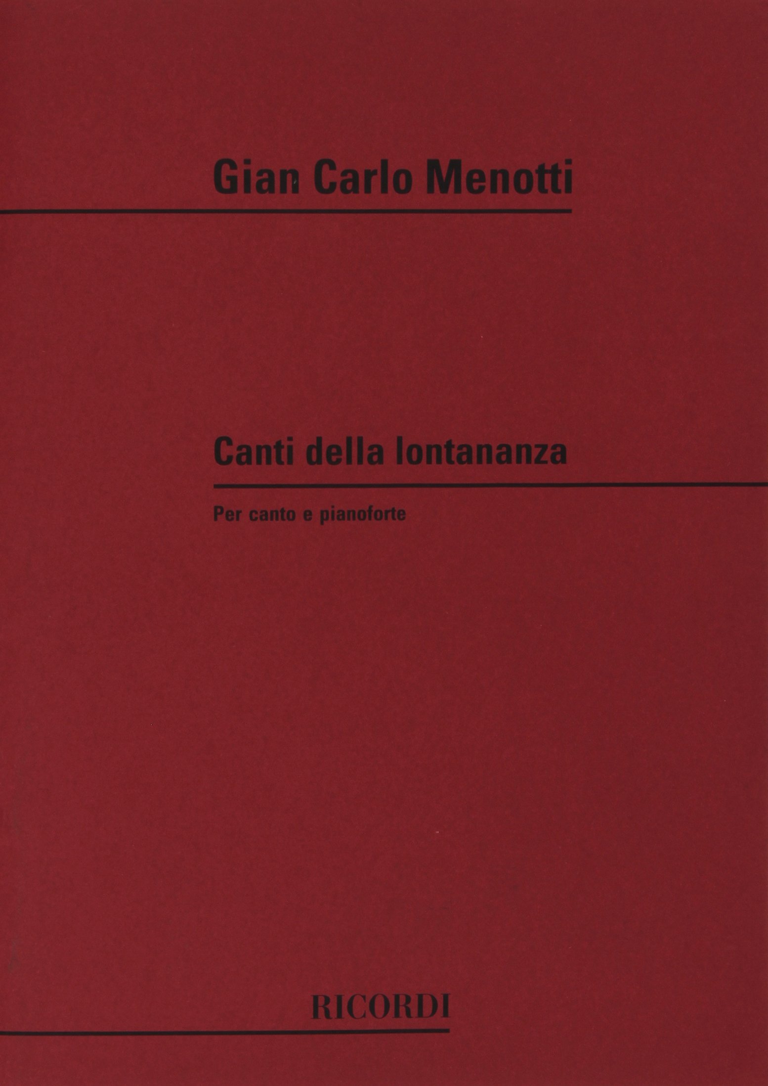 CANTI DELLA LONTANANZA CHANT