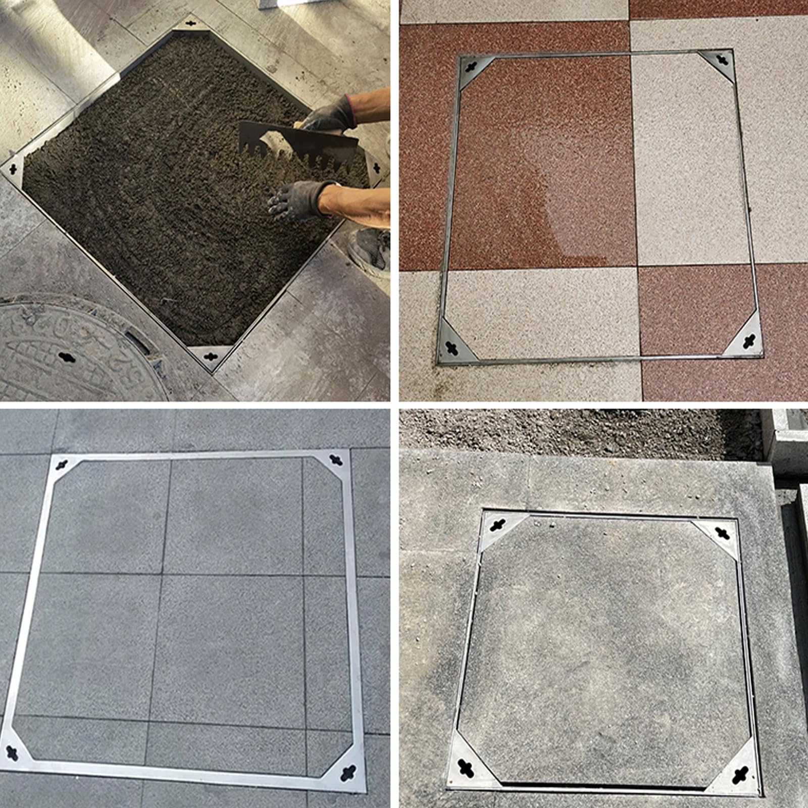 Pokrywy studzienek, Przeciwstarzeniowy, stabilny nośny, wzmocniony stalowymi prętami(80 * 80 * 5cm/31.4 * 31.4 * 1.96in)