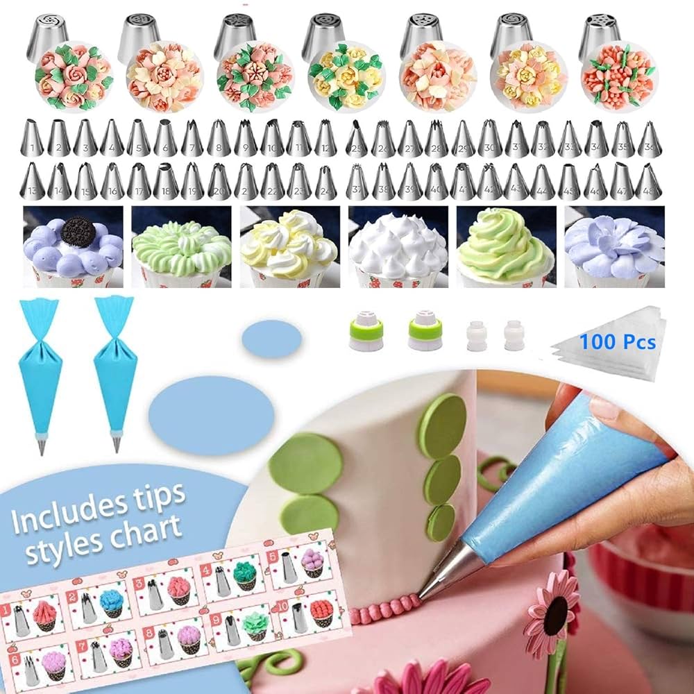 食器 cake Cake Decorating Supplies,493 PCS Cake Decorating Kit 3 Packs