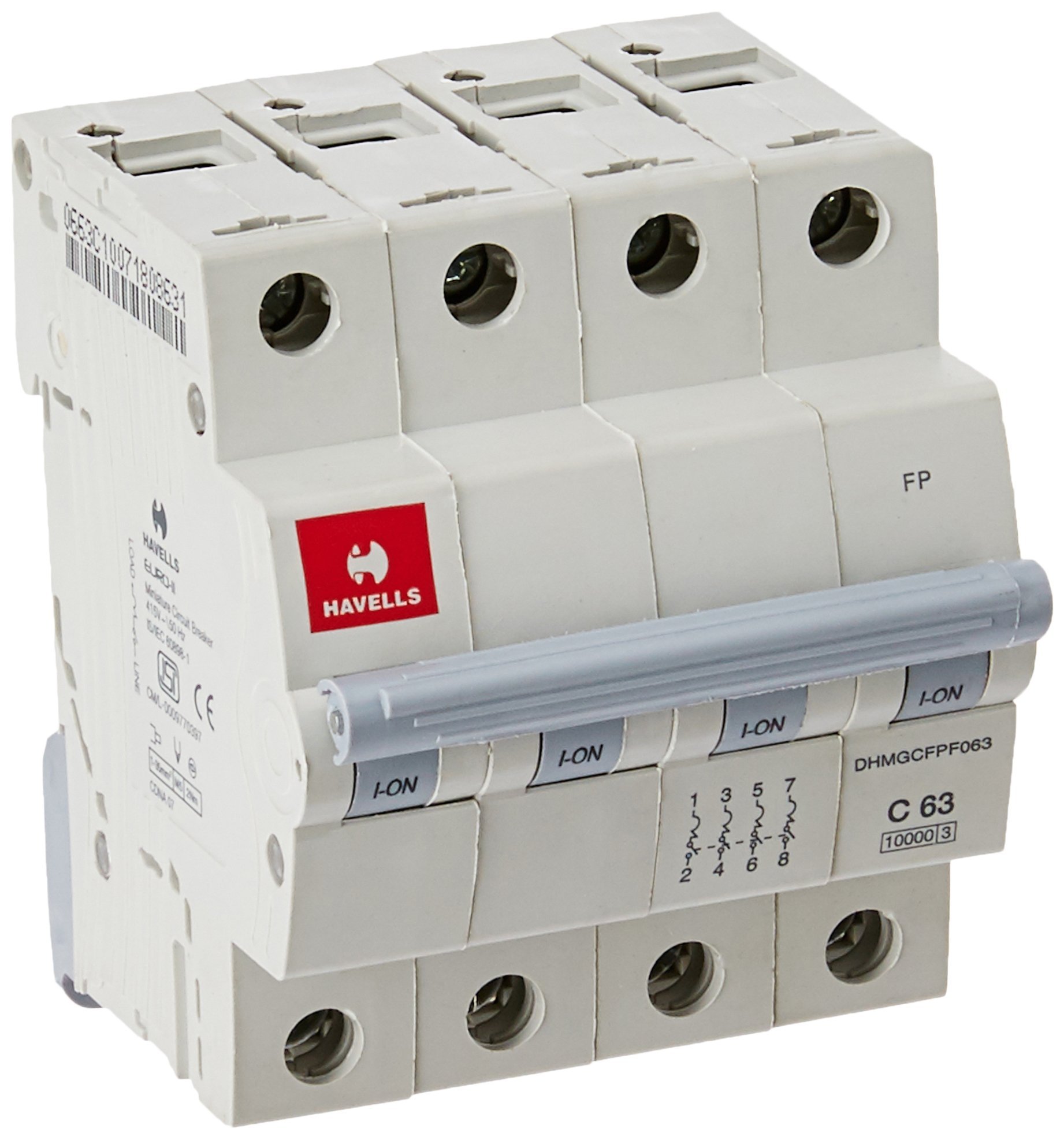 Havells DHMGCFPF063 PVC Plastic 63A MCB FP C Curve (White)-image-37