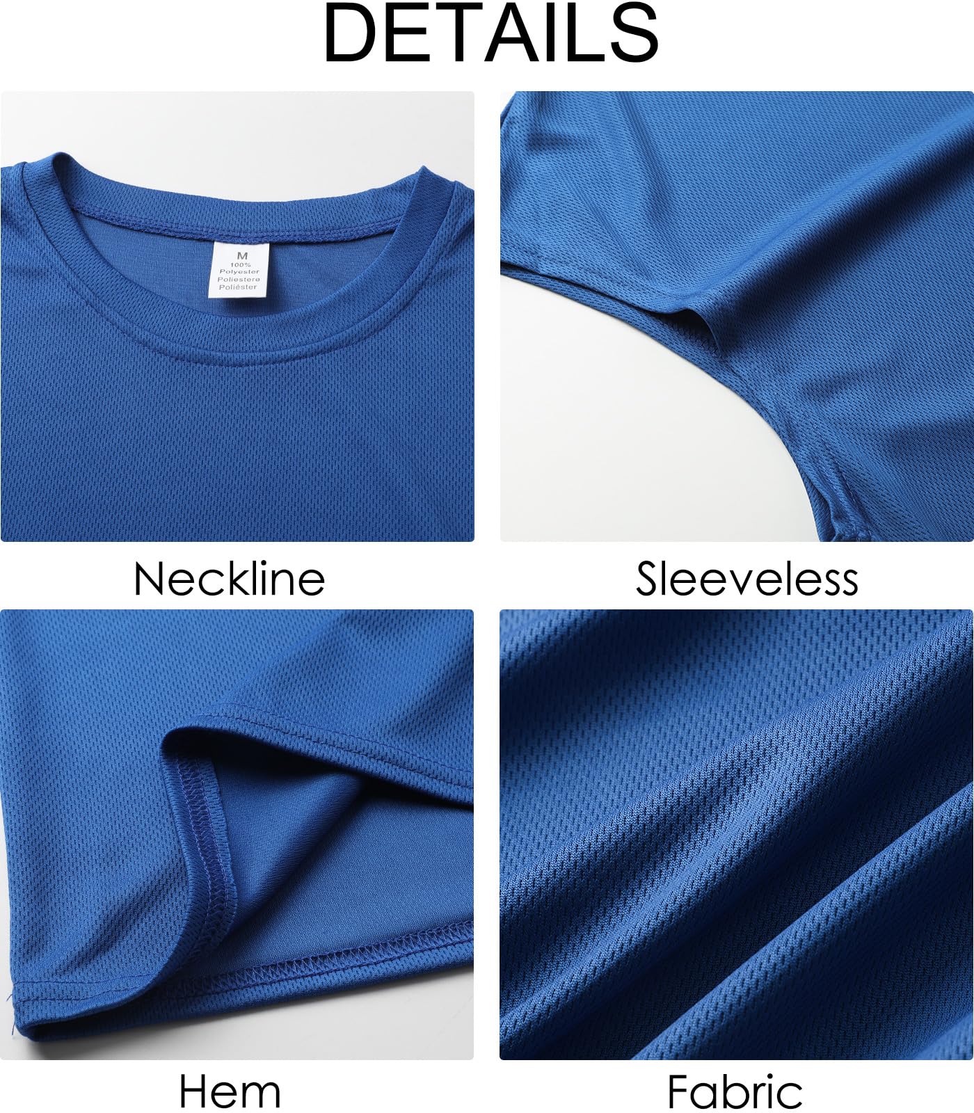 Suwangi 3 Piezas Camiseta Deportiva Sin Mangas Hombre Chalecos de Entrenamiento de Gimnasio Correr Secado Rápido sin Mangas músculo Camiseta