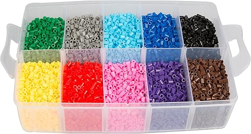 Miniatura 6 de 20 000 cuentas para mezclar - 20 colores 5 brillan en la oscuridad pinzas paneles perforados papel para planchar caja - trabajos con cuentas Perler