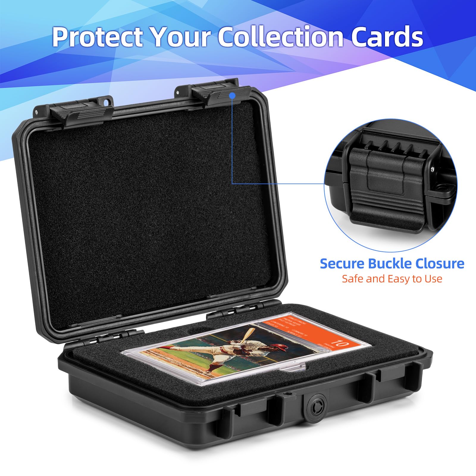 Eligara Boîte De Rangement Pour Cartes Graduées, Top Loader Box Compatible Avec Les étuis PSA, Boîte De Stockage Pour Cartes Classées Capacité 10 Cartes Gradées