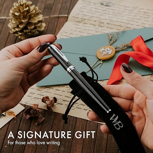 Miniatura 7 de Wordsworth & Black Juego de pluma estilográfica, punta media, incluye 24 cartuchos de tinta, convertidor de recarga de tinta y bolsa de regalo,