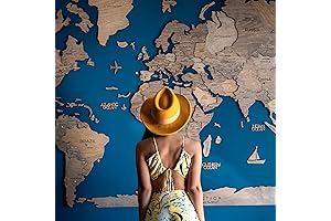 ENJOY THE WOOD 3D World Map Wall Decor