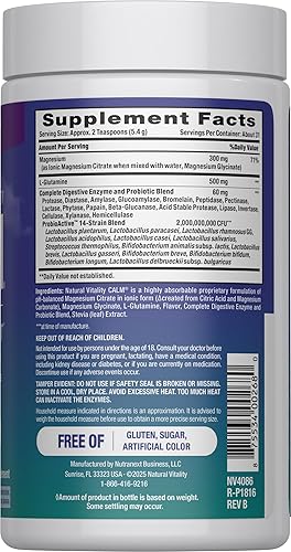 Miniatura 2 de Natural Vitality Calm Specifics Calmful Gut - Probióticos y enzimas para un intestino saludable - Wildberry, 6 onzas