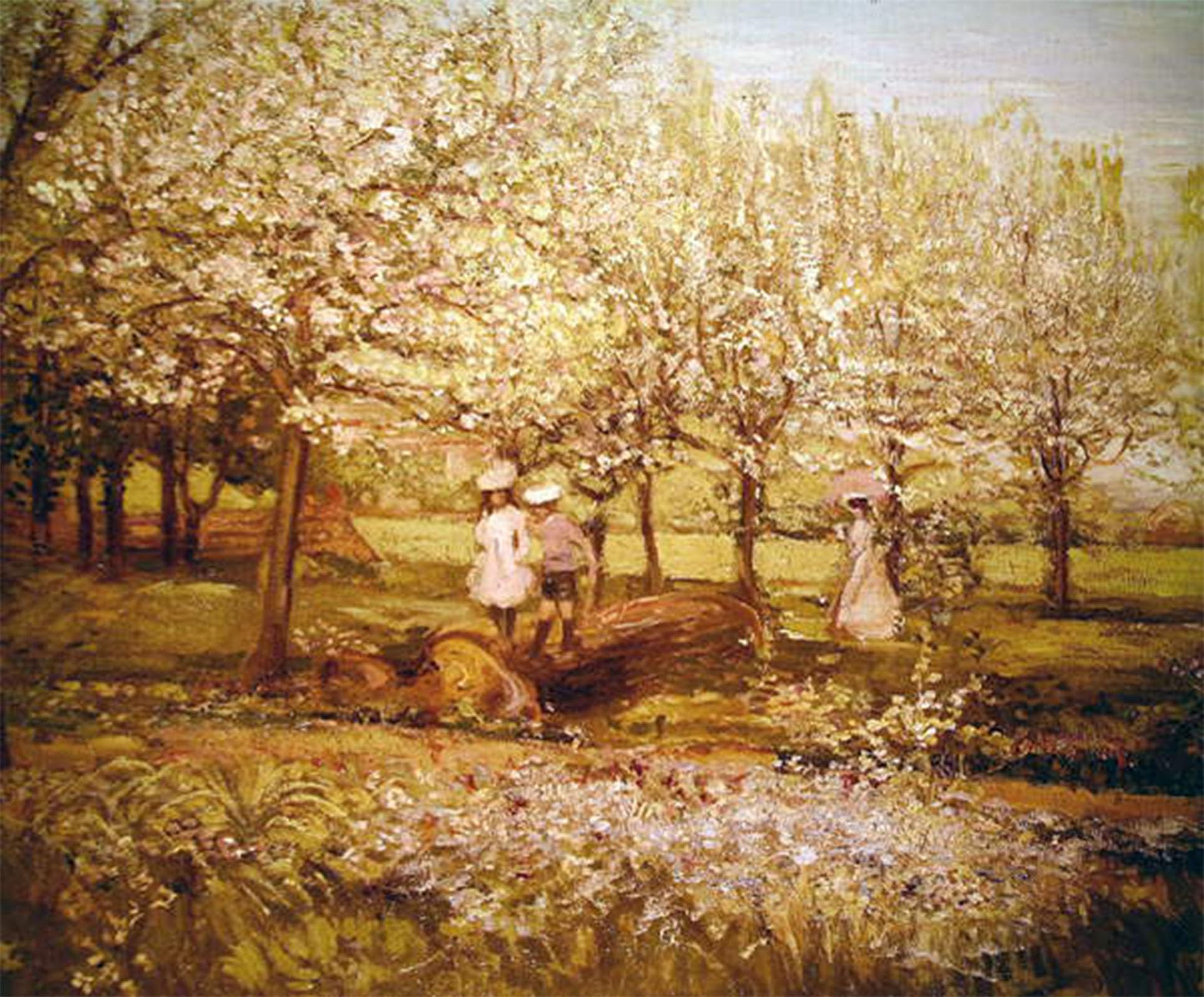 SERENDIPITP Vintage Wall Art Canvas Nordic Poster Canvas Print Picture the Orchard by Charles Edward Conder Wall Art Poster for Home Decor 60x90cm