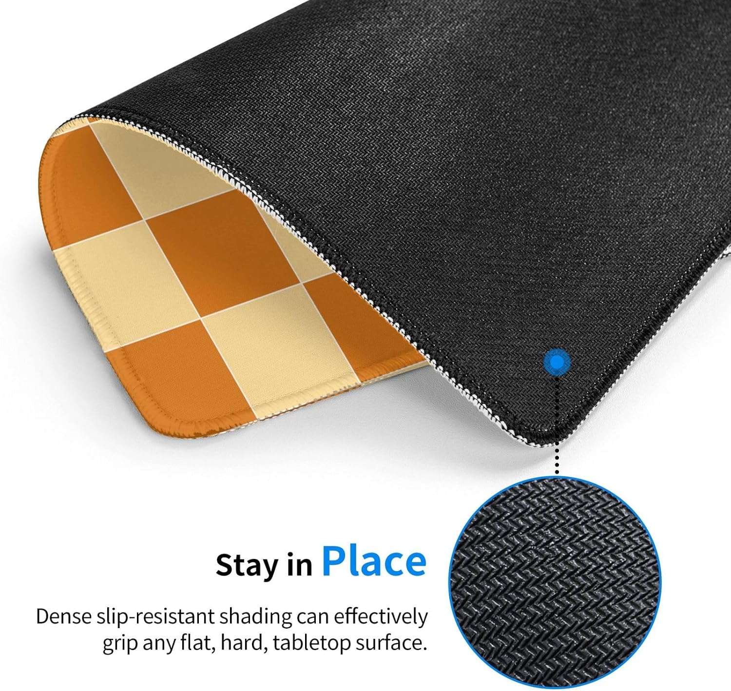 09 Checkered Mouse Pad,Orange Mouse pad,Aesthetic Desk Decor,Retro Office Decor,Boho Mouse Pad,Retro Mouse pad,Aesthetic Mouse pad,Small Mouse pad, 8.3 * 10.3 Inches image 4