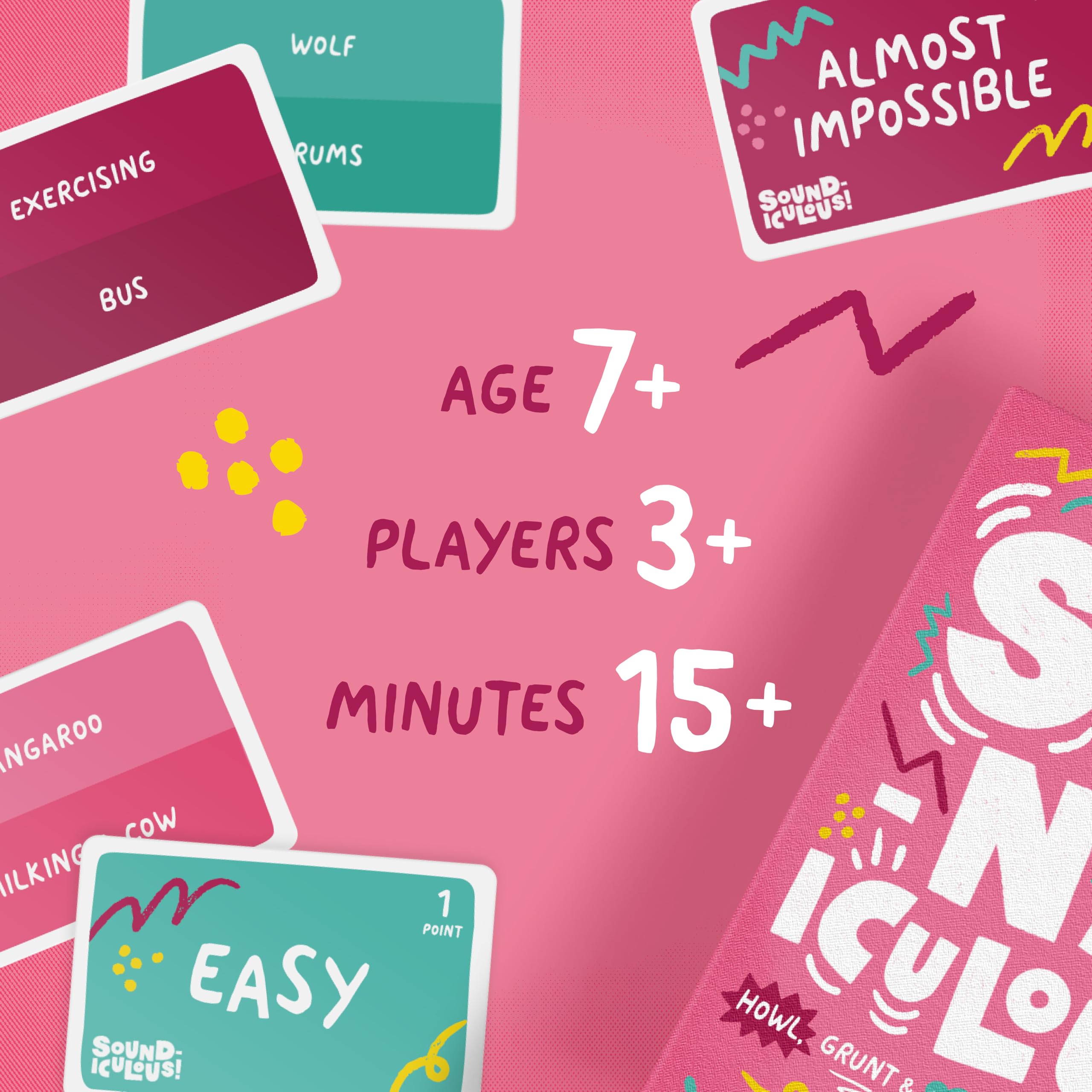 Soundiculous – Das lustige Familienparty-Spiel mit lächerlichen Klängen, schnelles, leicht zu leamendes Kartenspiel, ideal für Spieleabend, Reisen und Urlaub (neue Edition)