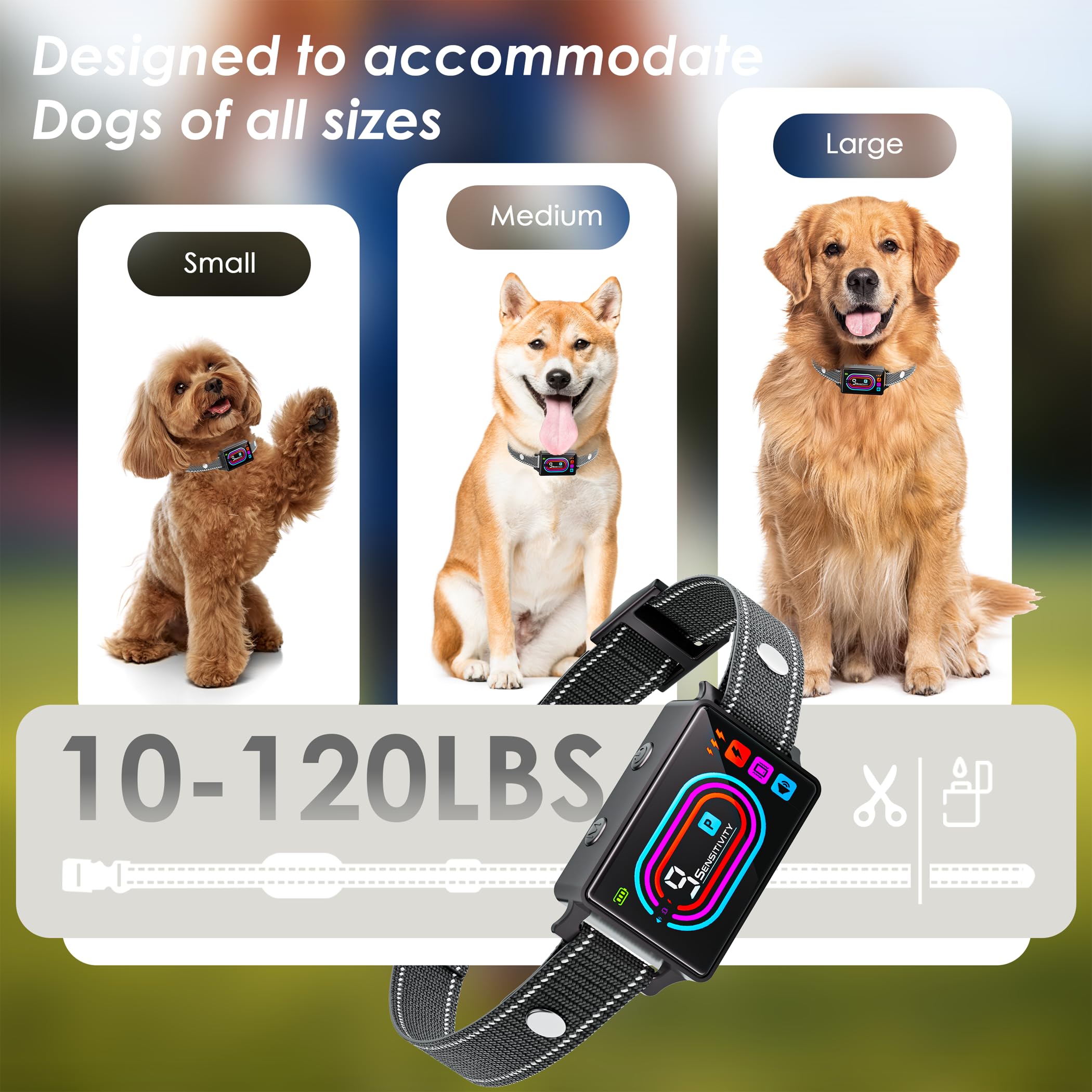 Zaguren Dog Bark Collar 2 Pack, 2025 Smart Bark Collar for Dogs Large Medium Small 5-130 lbs, Bark Collar 9 Adjustable Sensitivity 5 Training Modes, Anti-Bark Training Collar Beeping Vibrator