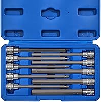 Vista 7 de Mayouko Juego de llaves de vaso XZN triple cuadrado extra largo de 6", 4mm a 18mm, 10 piezas, transmisión de 3/8" y 1/2