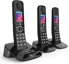 BT Premium Cordless Landline House Phone, Home Phone, 100 Percent Nuisance Call Blocker, Call Block Button, Answer Machine, Trio Handset Pack