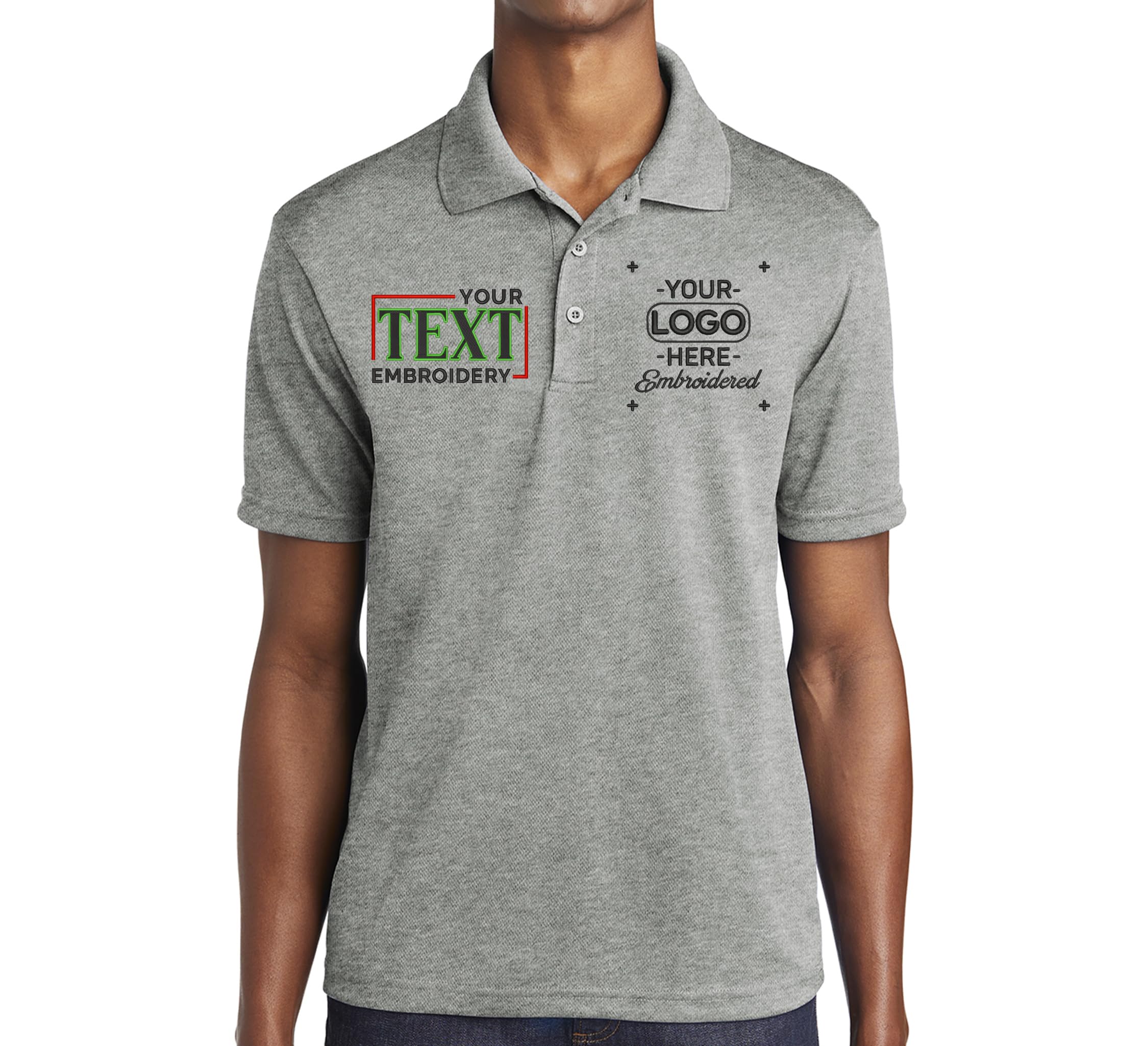 Custom Polo Shirt for Men (Embroidered Text)