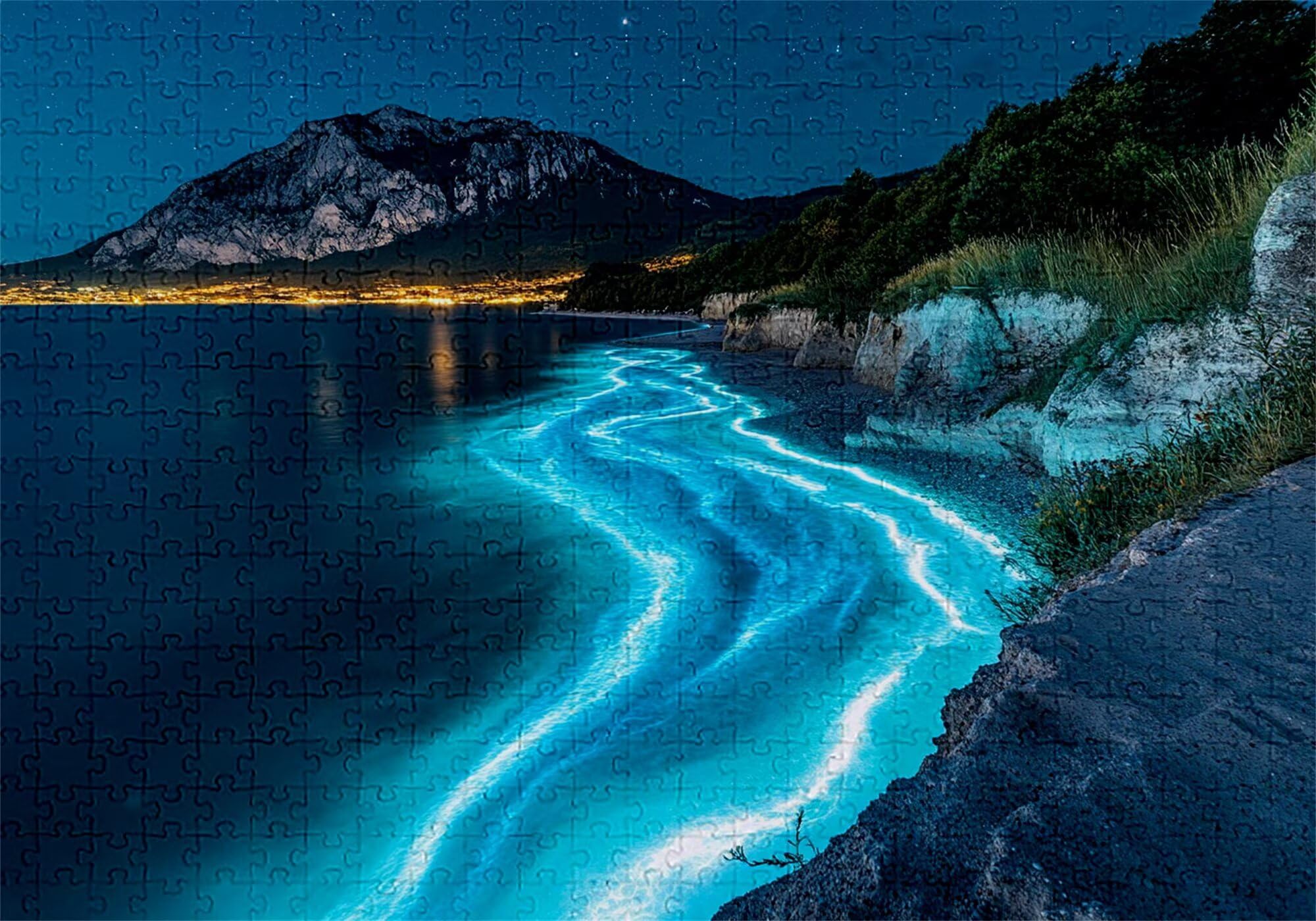 Puzzle 3000 elementów plaża puzzle dla dorosłych miasto 122 x 81 cm unikalne rzemiosło klasyczne 3D drewniana układanka do rodzinnych gier aktywnych, układanka do samodzielnego wykonania nawet do