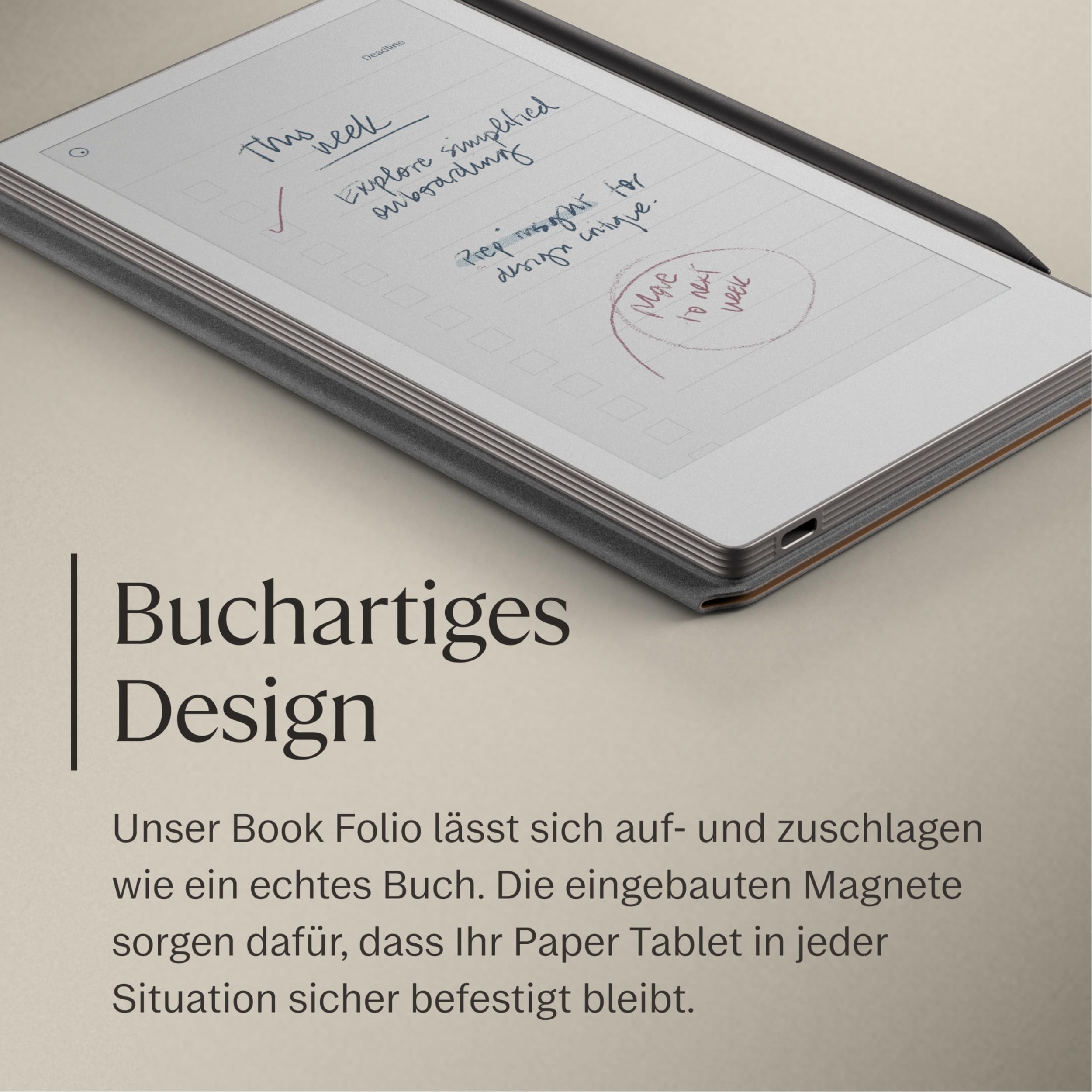 Remarkable Paper Pro Move – Book Folio aus braunem Leder für Ihr 7 – Bild 6