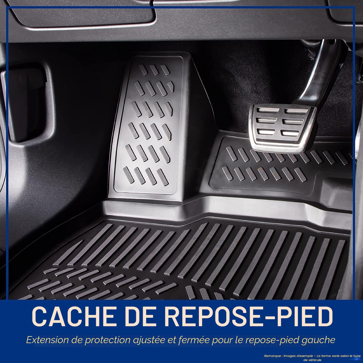 Elmasline Kit de Tapis Design en Caoutchouc et Tapis de Coffre pour VW T-ROC à partir de 2017 Plancher de Chargement supérieur Ne rentre Pas en Cabriolet !! | Tapis de Voiture et Bac de Coffre