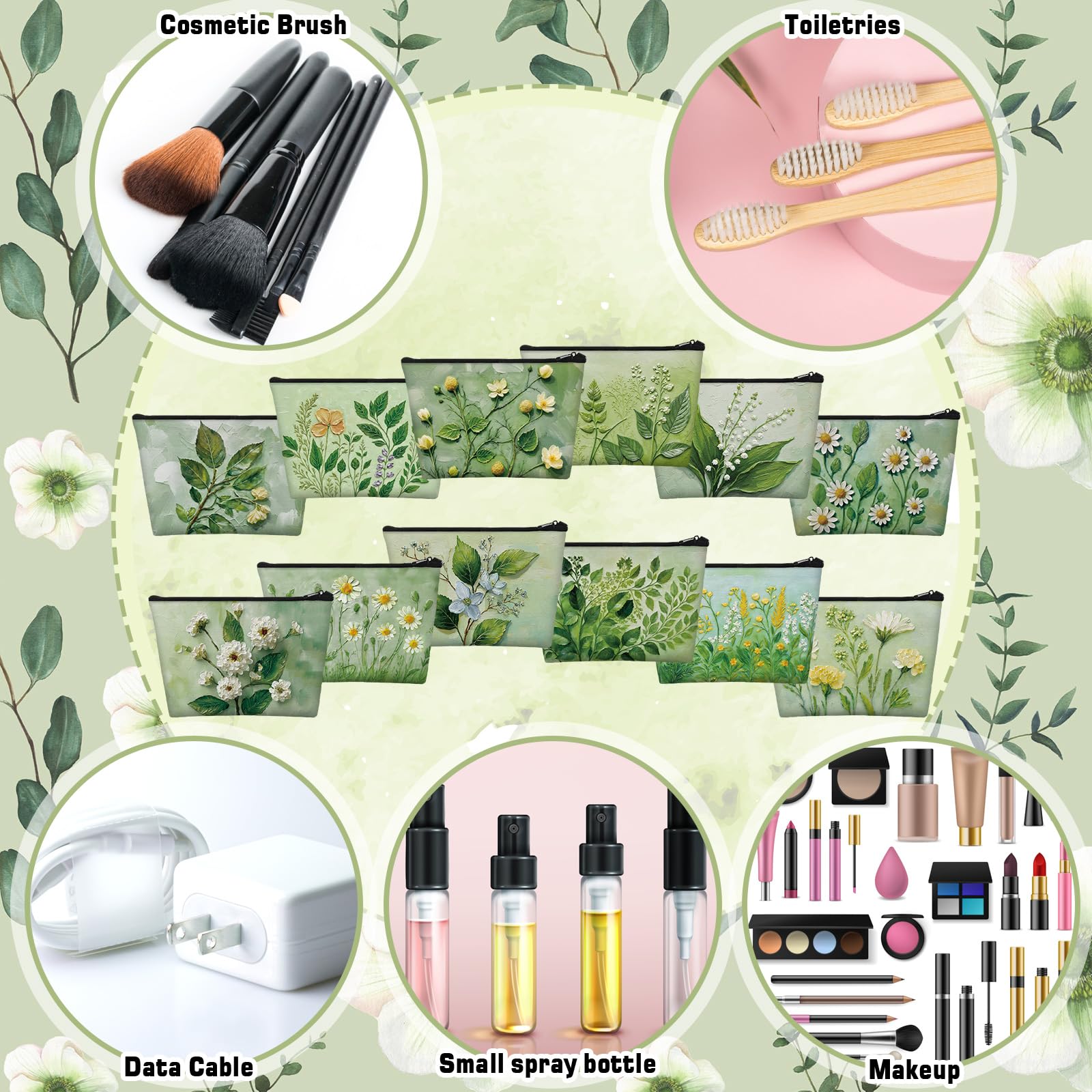 Portable Zipper Makeup Bags