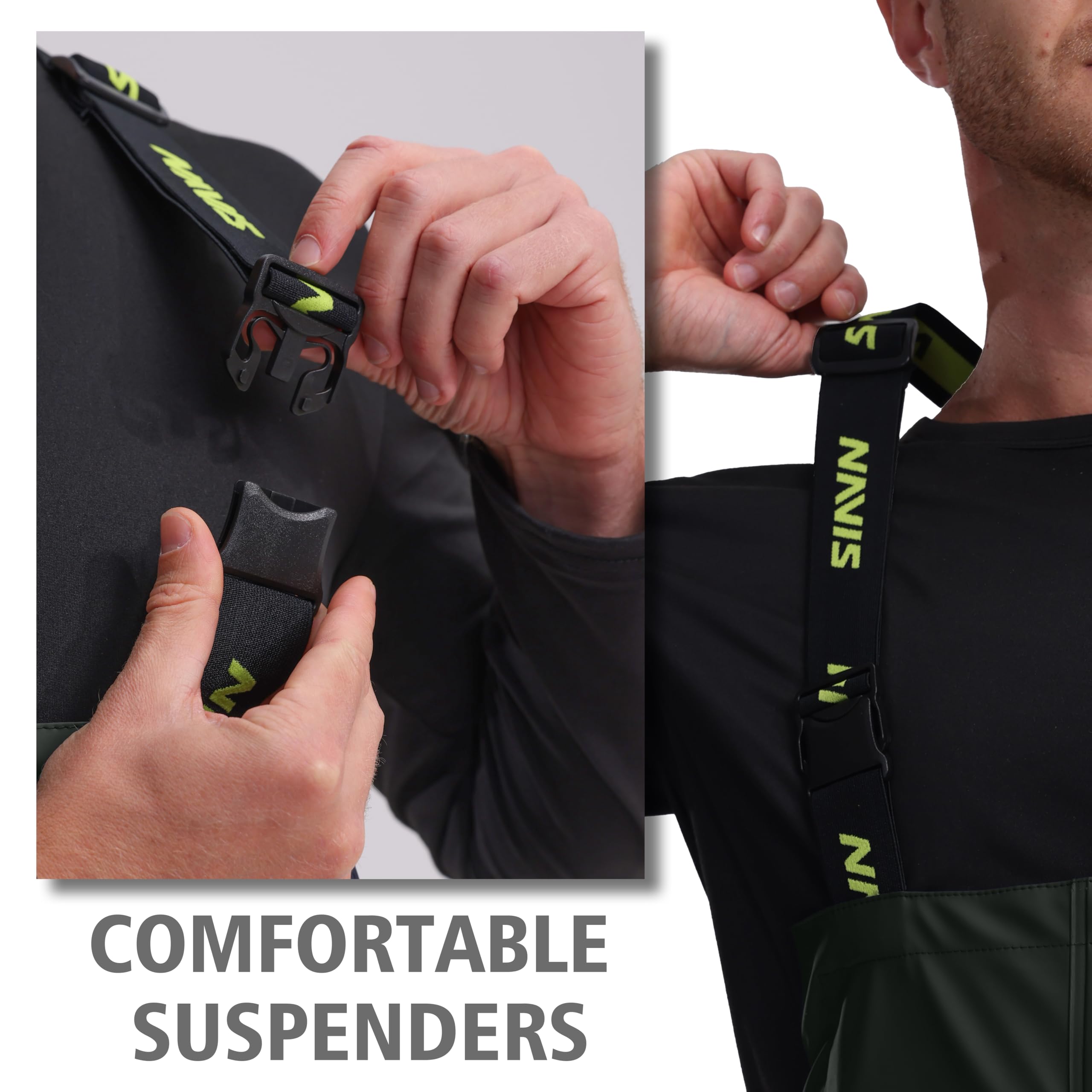 Traje de lluvia de pesca comercial para hombre: 0.70 mm, resistente al agua, chaqueta y pantalones con peto, Brigg 44 de grado industrial
