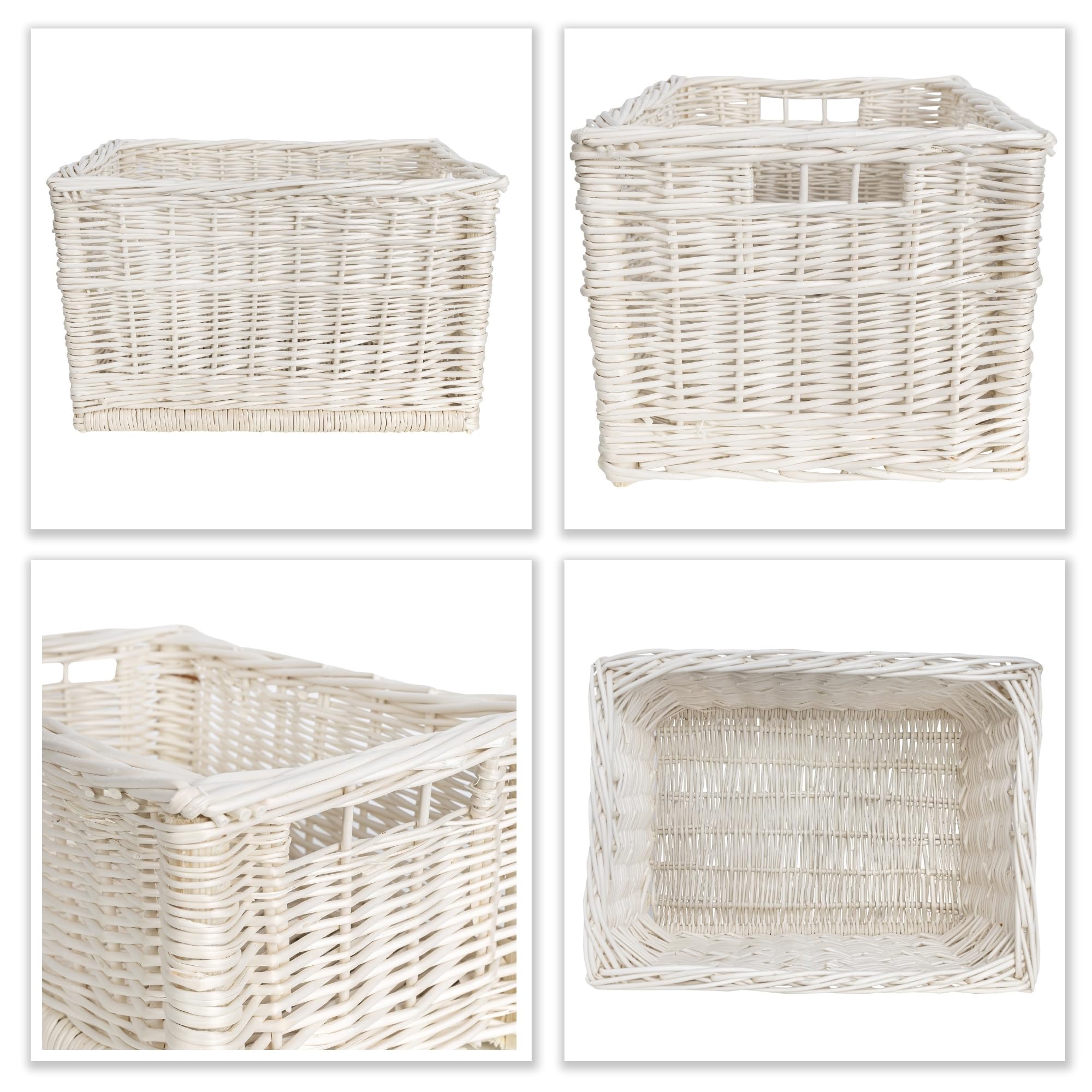 Creative Home Panier de Rangement en Osier Blanc