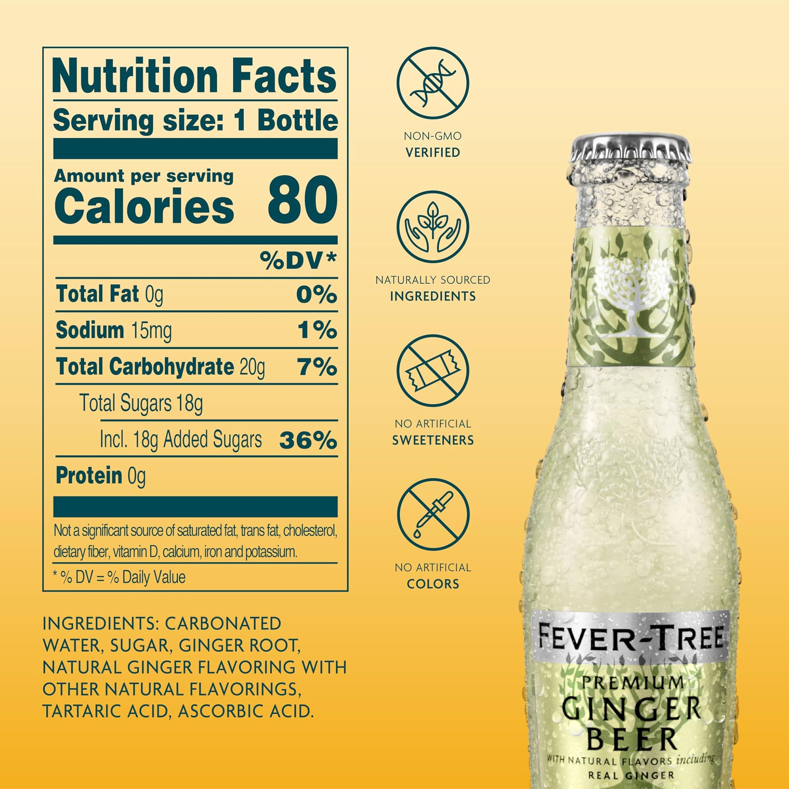 Fever Tree La Cerveza De Jengibre (4X200ml) (Paquete de 6)