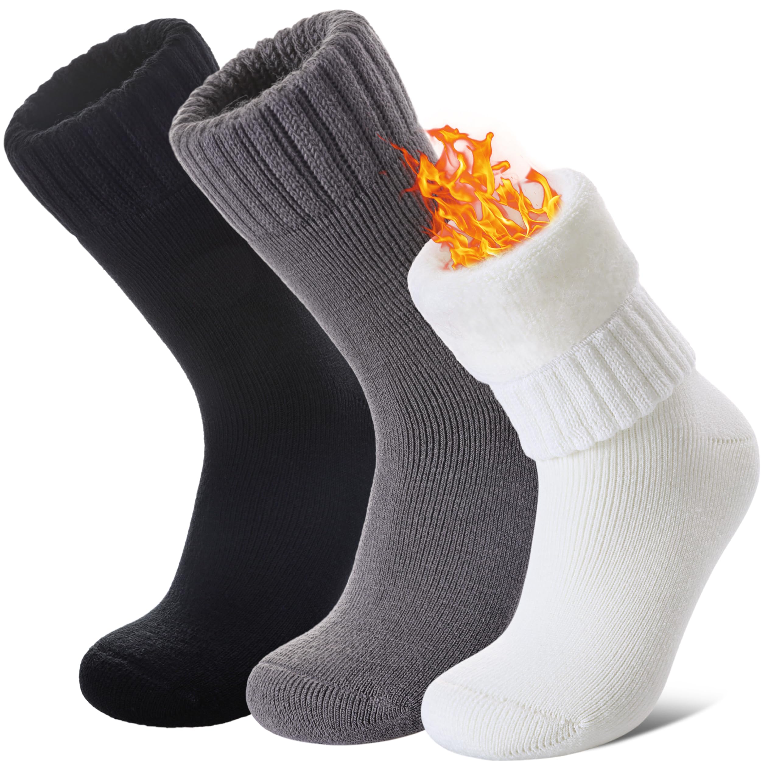 LANLEO Women Men Thermal Socks Warm Winter Extra Thick Insulated Heated Ski Crew Boot Socks for Cold Weather