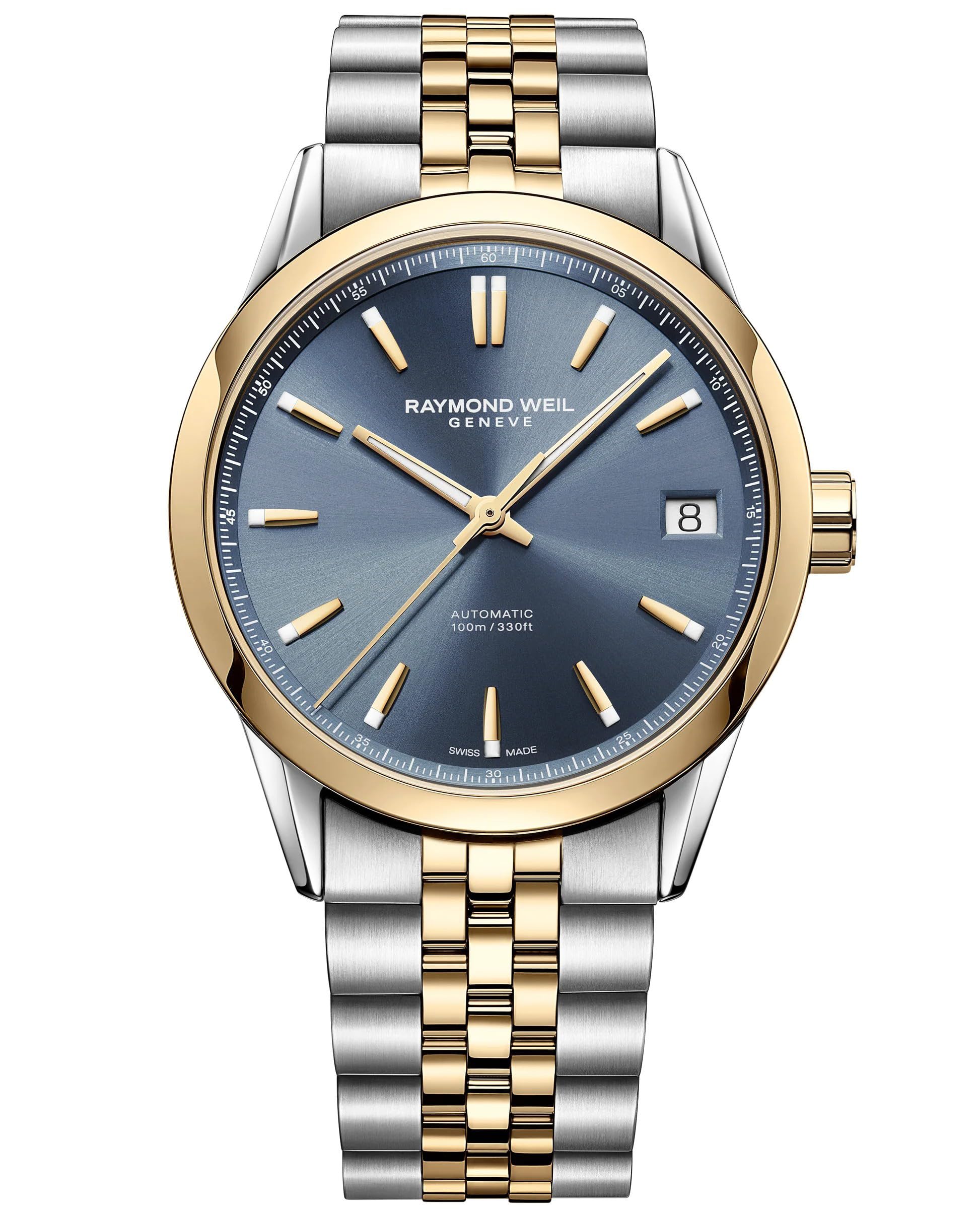Men's Raymond Weil Freelancer 40Mm Blue Dial Two-Tone Automatic Stainless Steel Watch