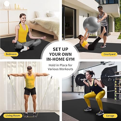 Miniatura 5 de CAMBIVO Esterillas de ejercicio grandes para entrenamiento en casa, alfombrillas de entrenamiento extra gruesas para gimnasio en casa, alfombrillas