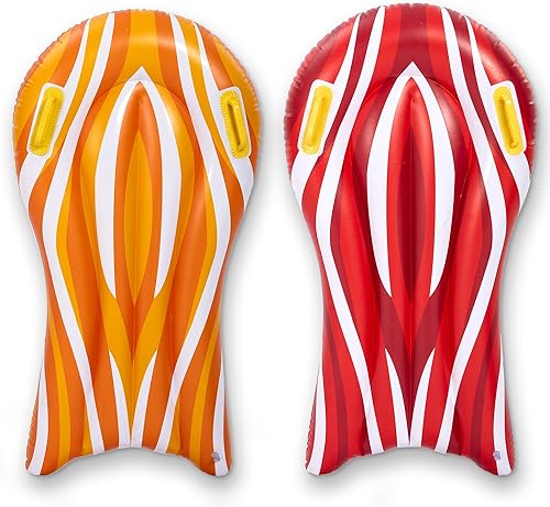 SLOOSH Paquete de 2 tablas inflables para toboganes de agua, tabla de surf, flotadores de piscina, tablas flotantes para piscina, para aprender a